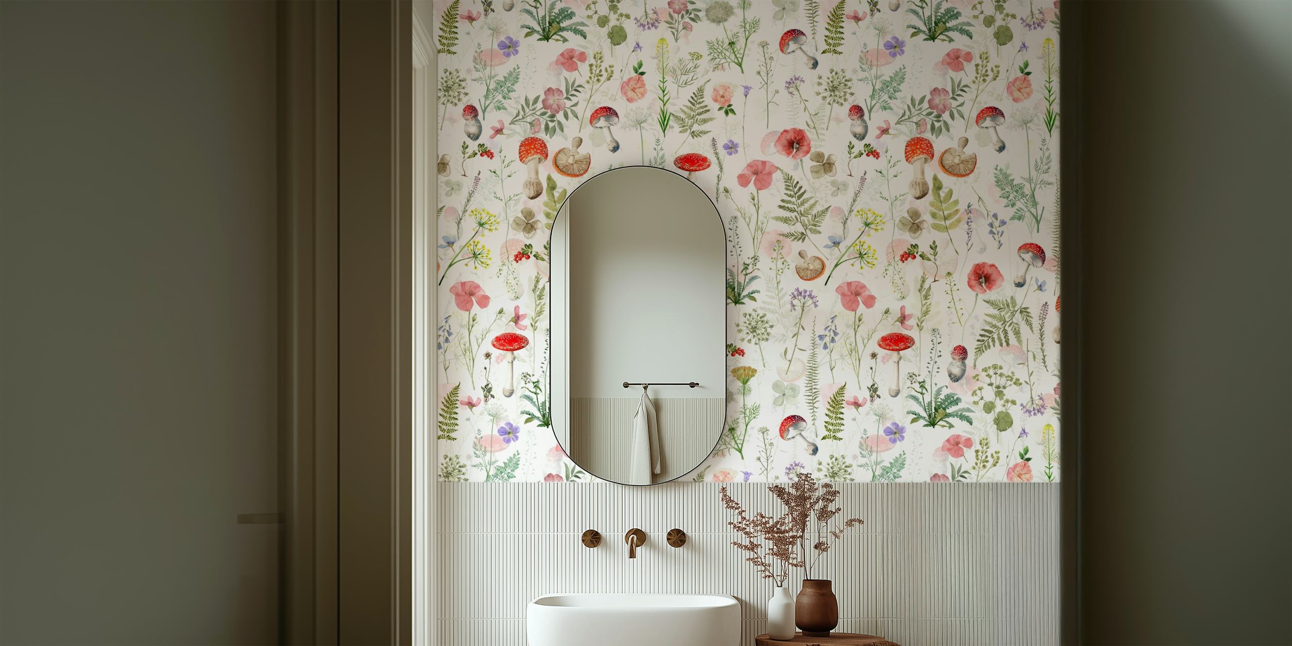 Midsummer Meadow 8 wallpaper in a vibrant room