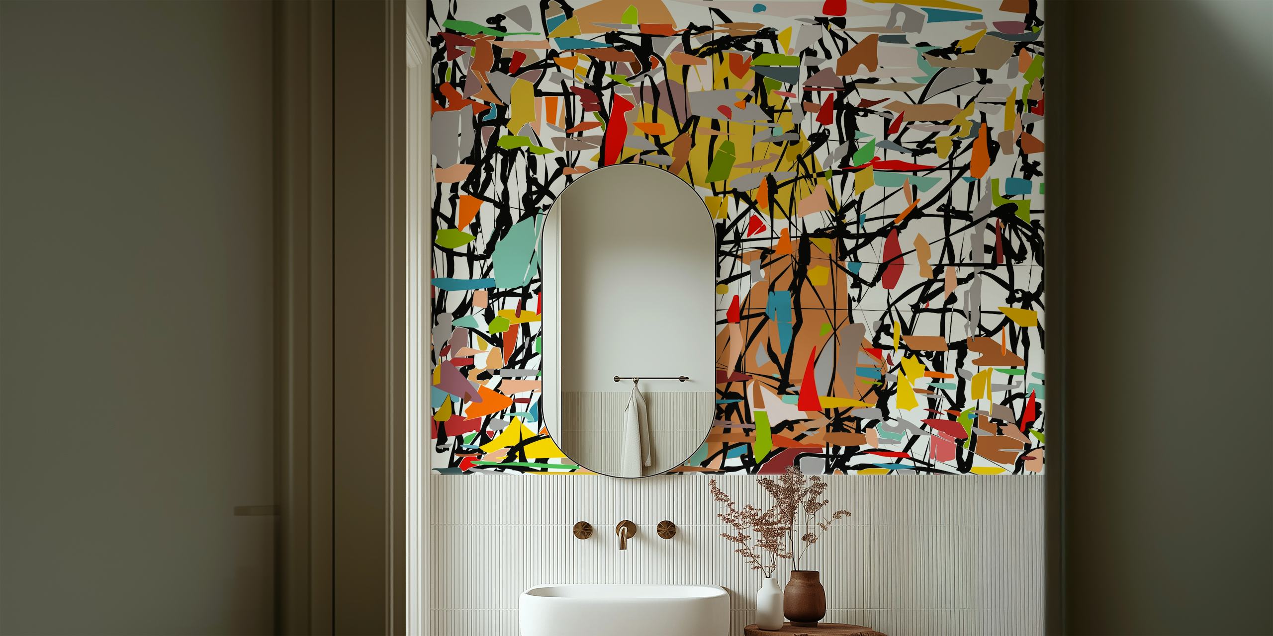 Papel de parede Pollock Wink 17 em um ambiente