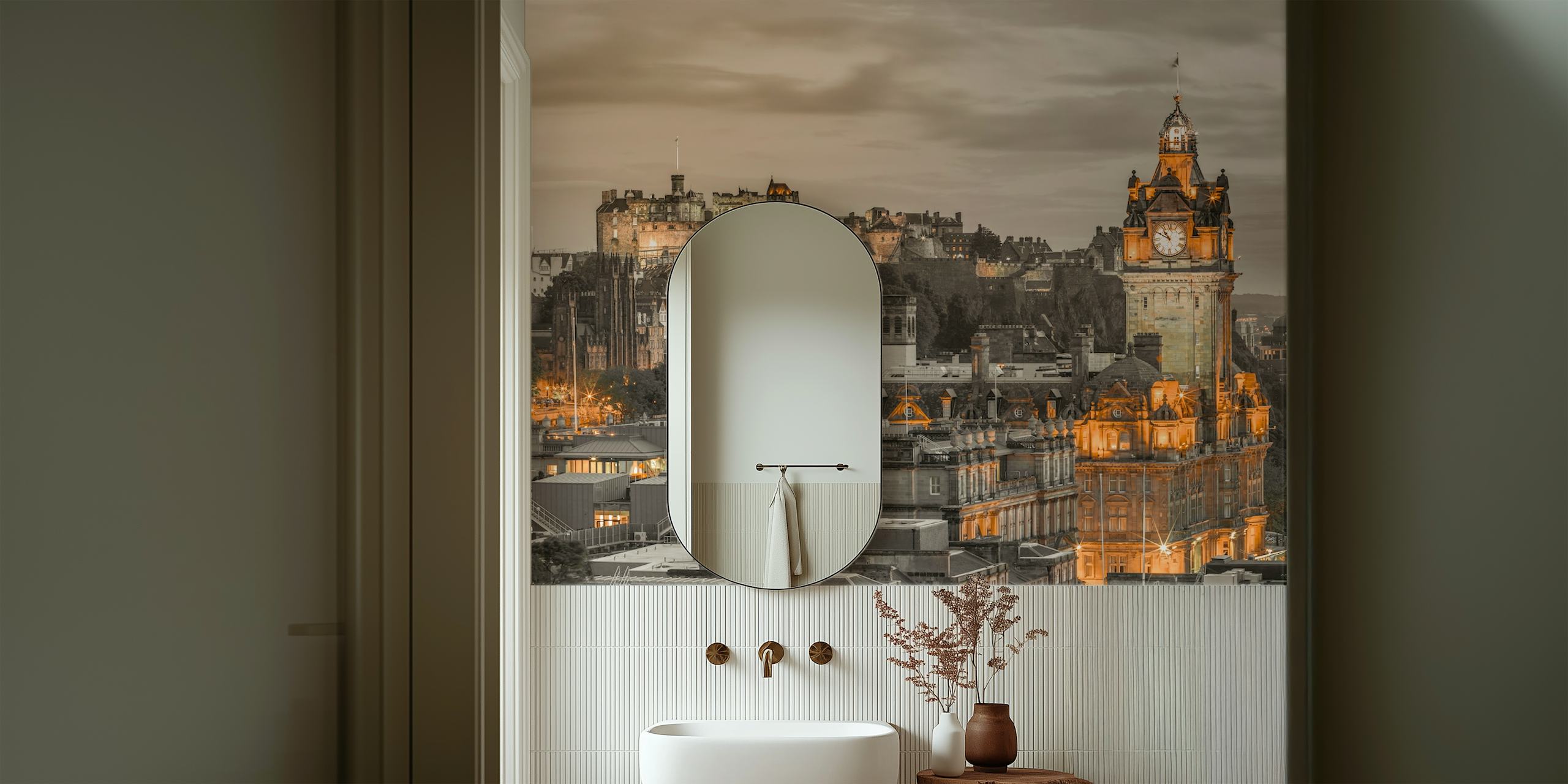 Tapeta Edinburgh Castle i The Balmoral Hotel