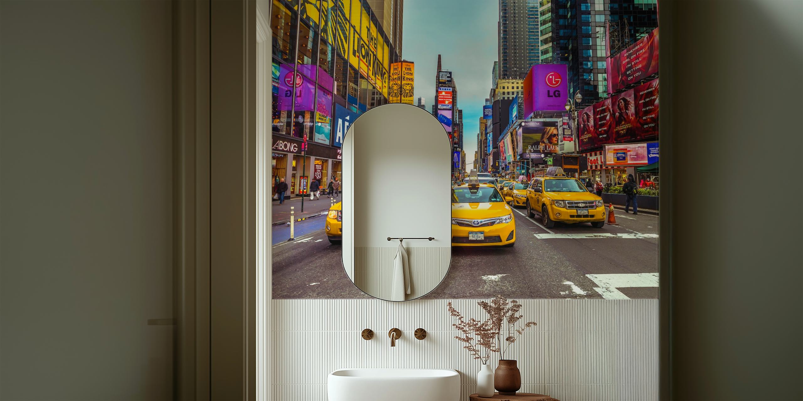 New York's Urban Pulse wallpaper design