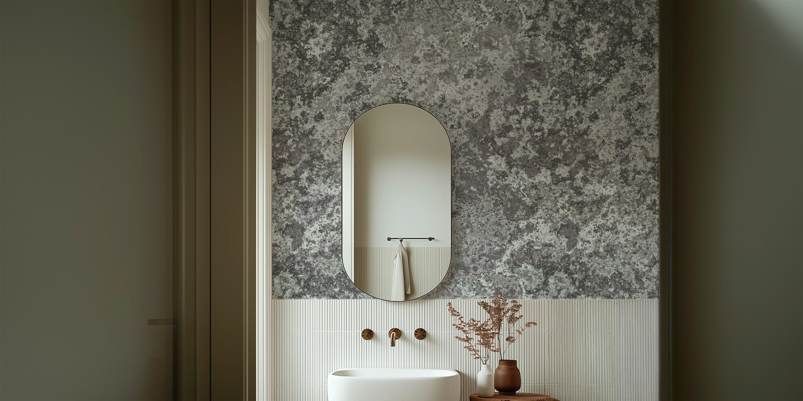 Minimalistic Rough Stone en una habitación