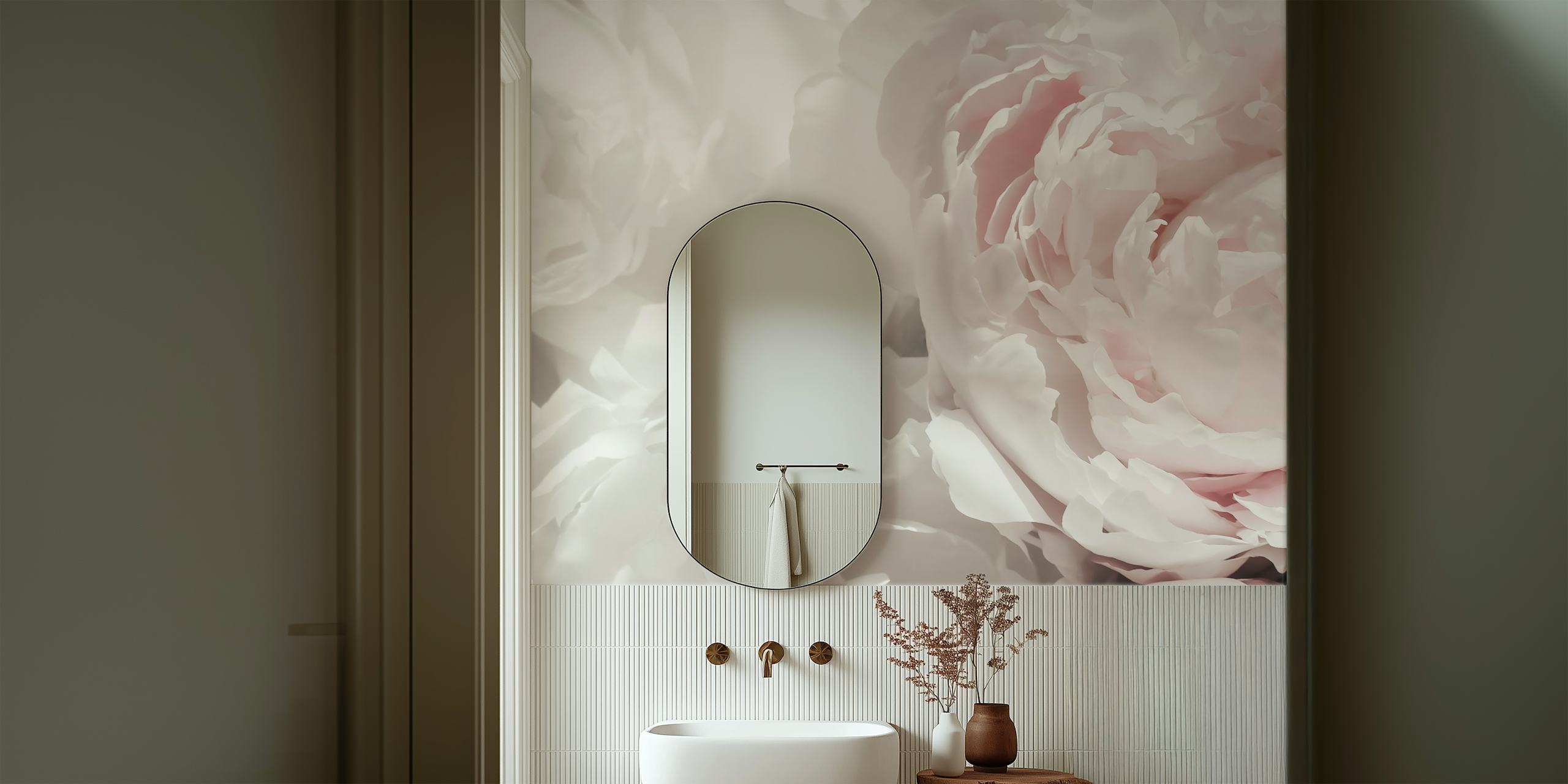 Ταπετσαρία Peony 25 σε ένα δωμάτιο