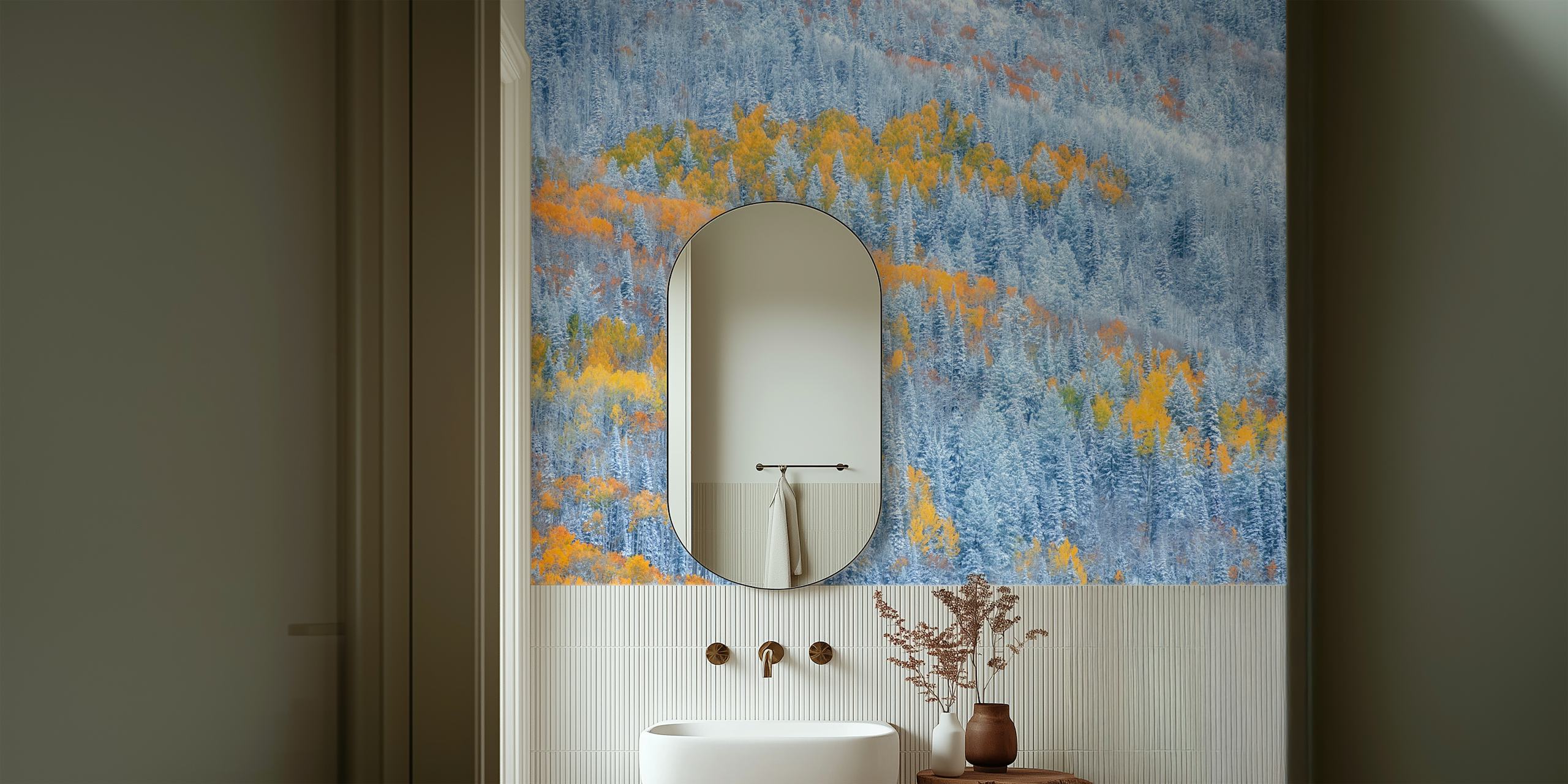 Design de papel de parede mostrando Transition of Seasons
