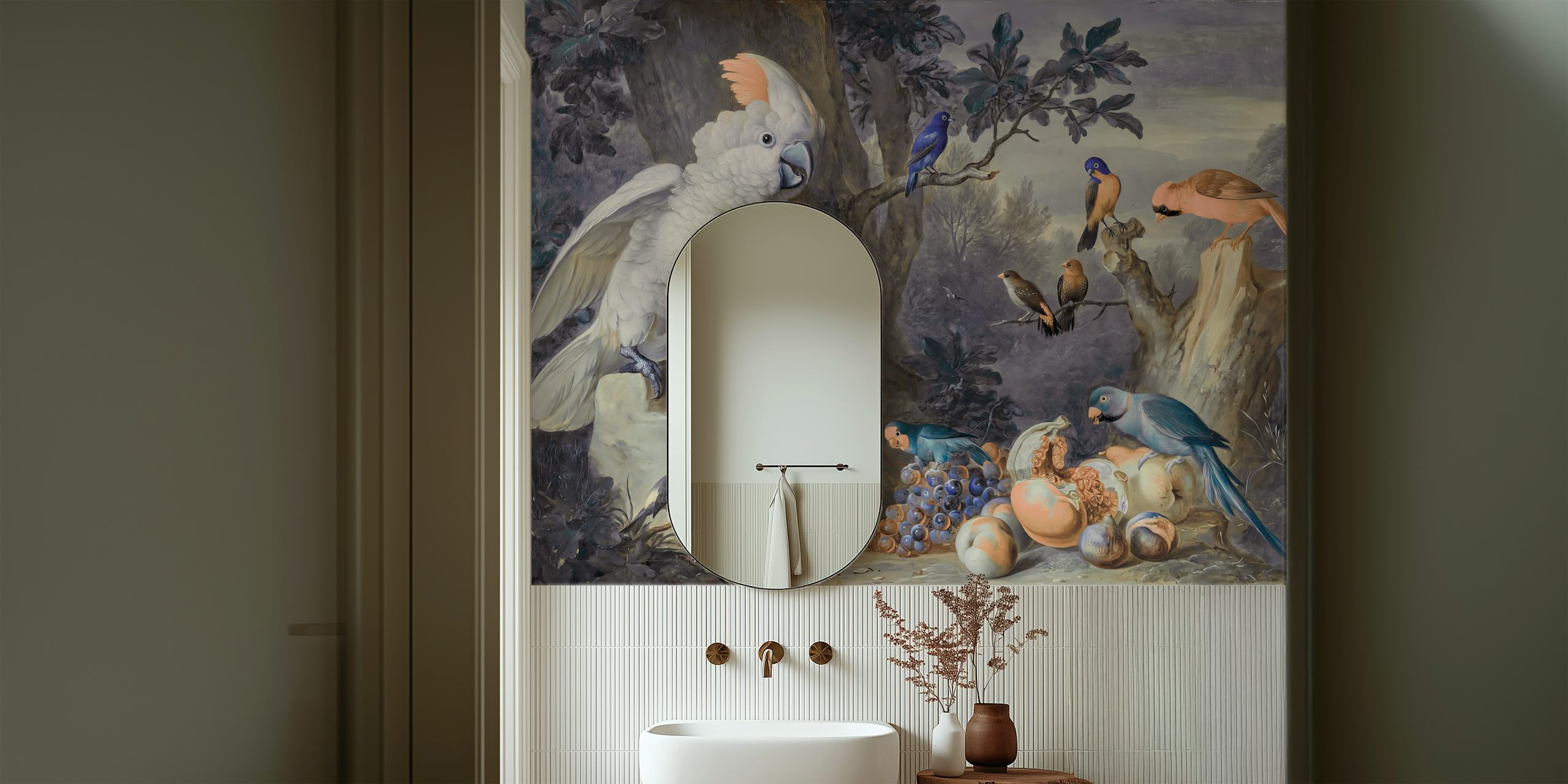 Vintage Birds Still Life 2 que muestra una escena serena