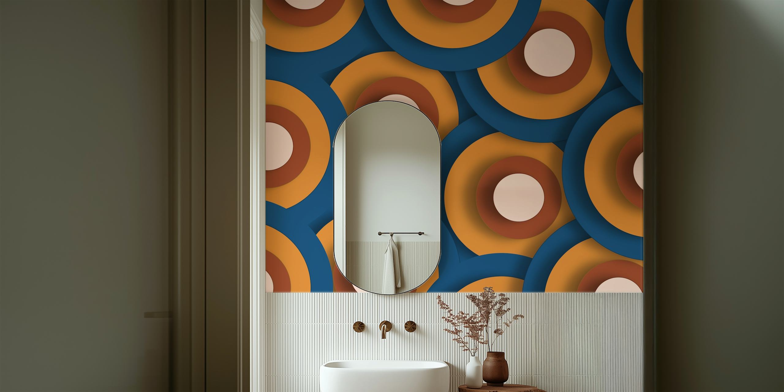 Vintage circles motivo carta da parati