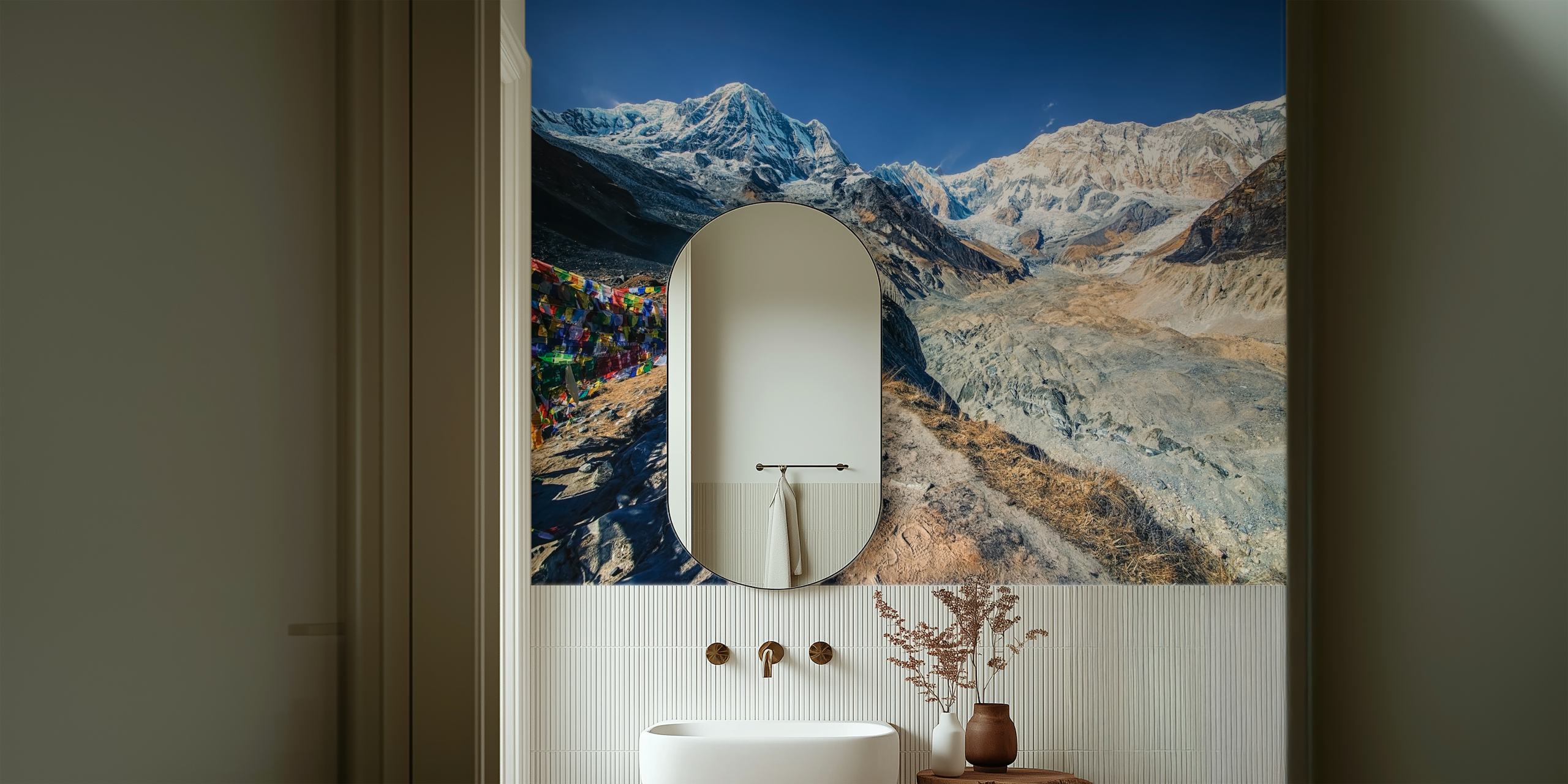 Annapurna tapeta u postavci sobe