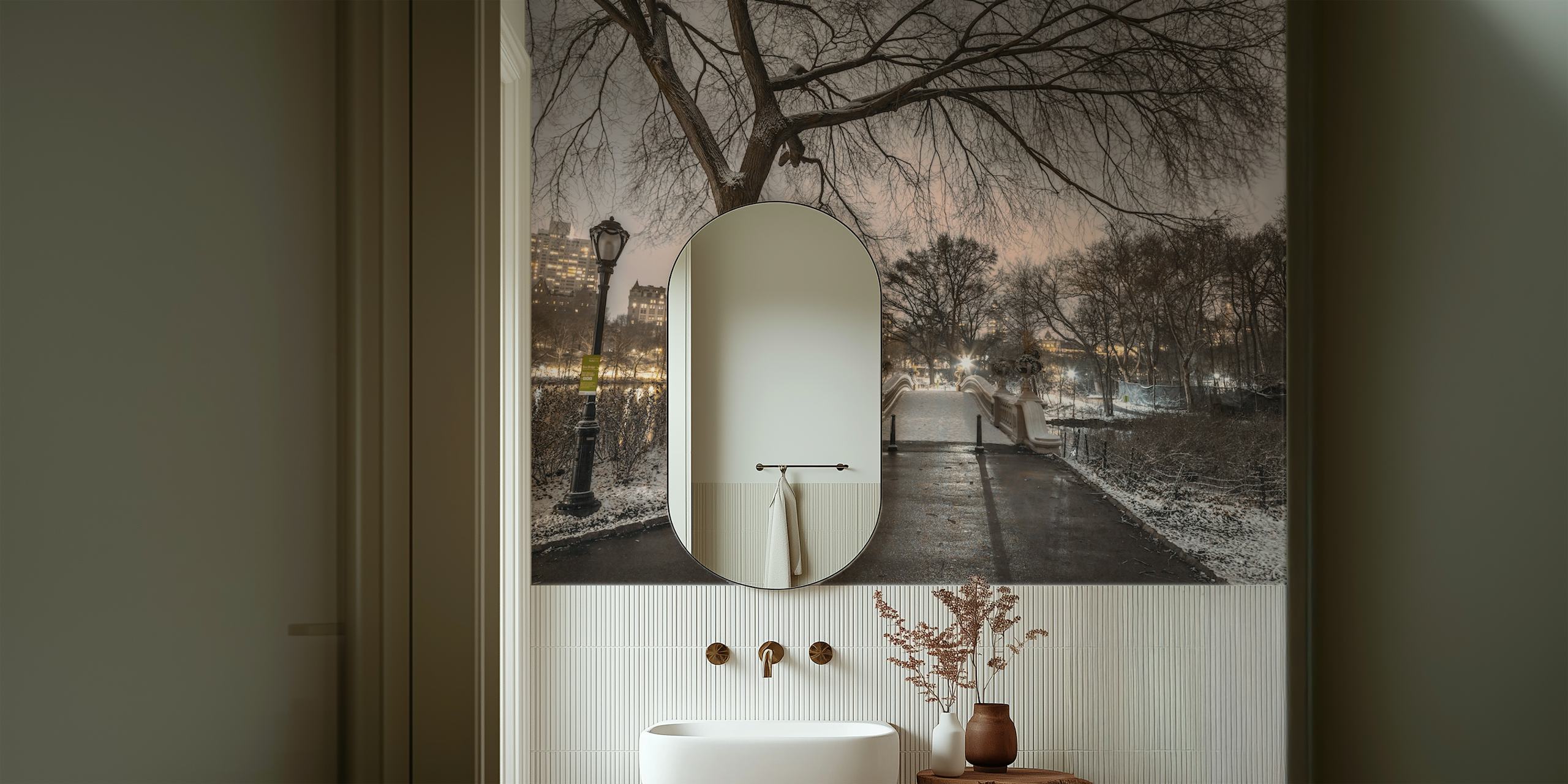 Papel de parede Evening Gaze of Central Park em um quarto