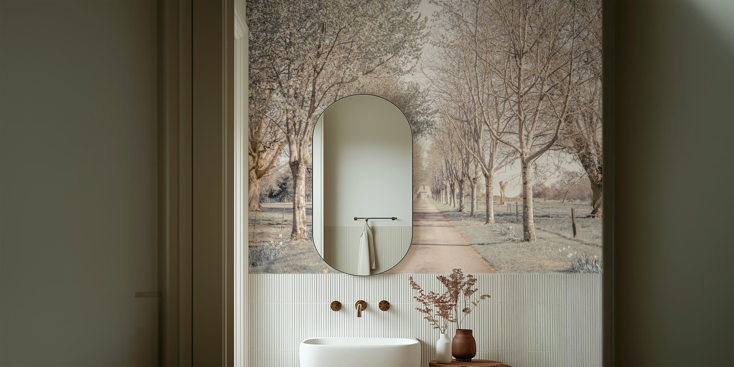 Pathway to Peace wallpaper in a serene room
