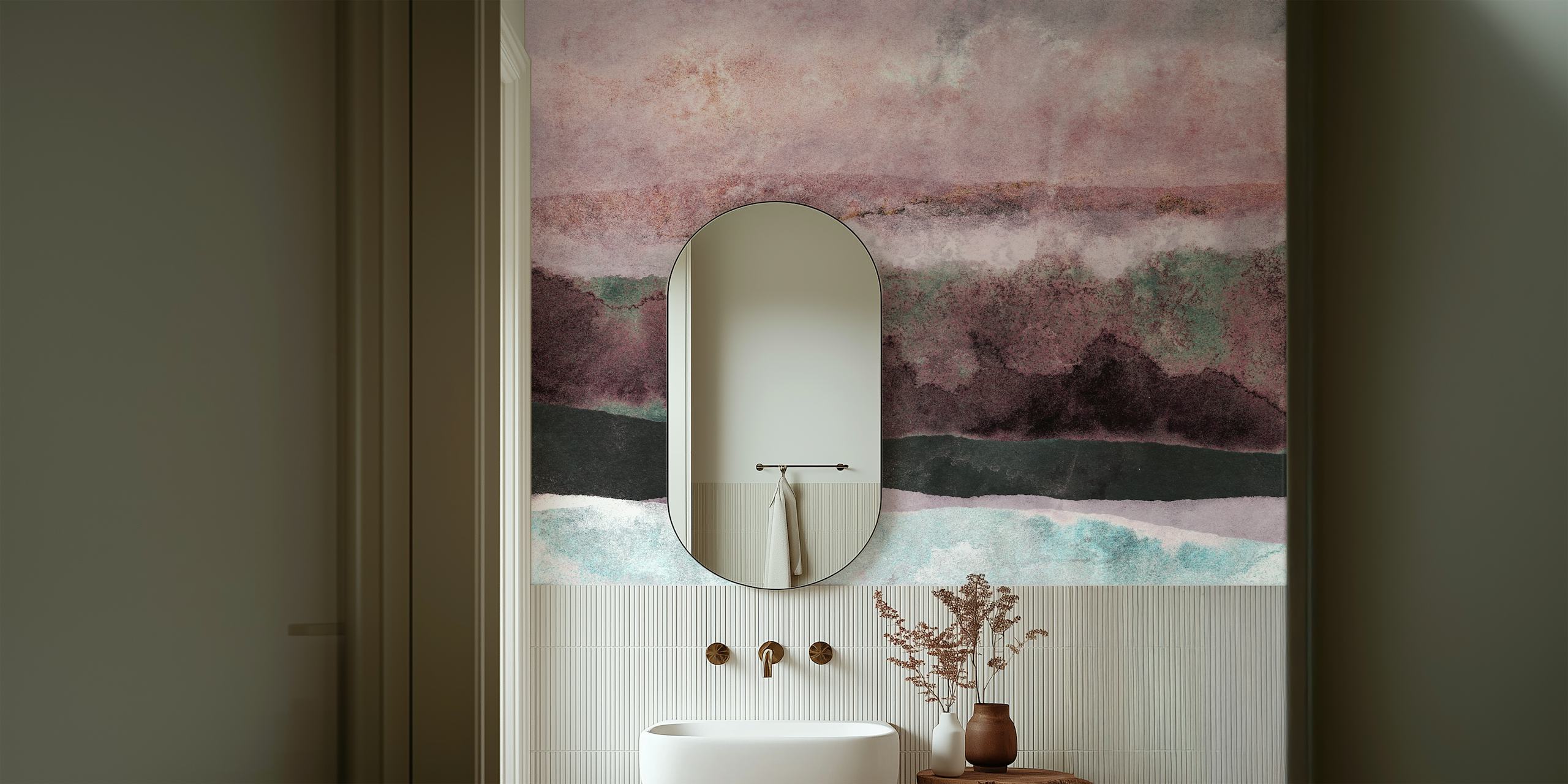 Watercolors 24 wallpaper in a room setting