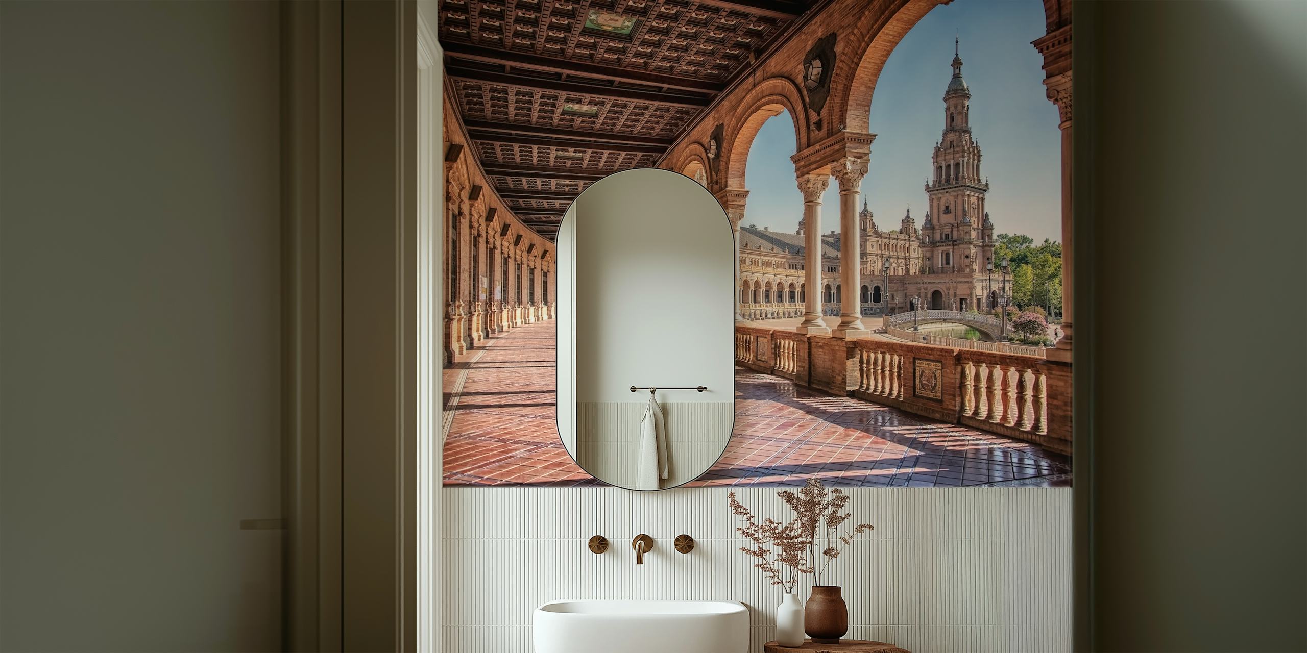 Plaza De Espana wallpaper in a room