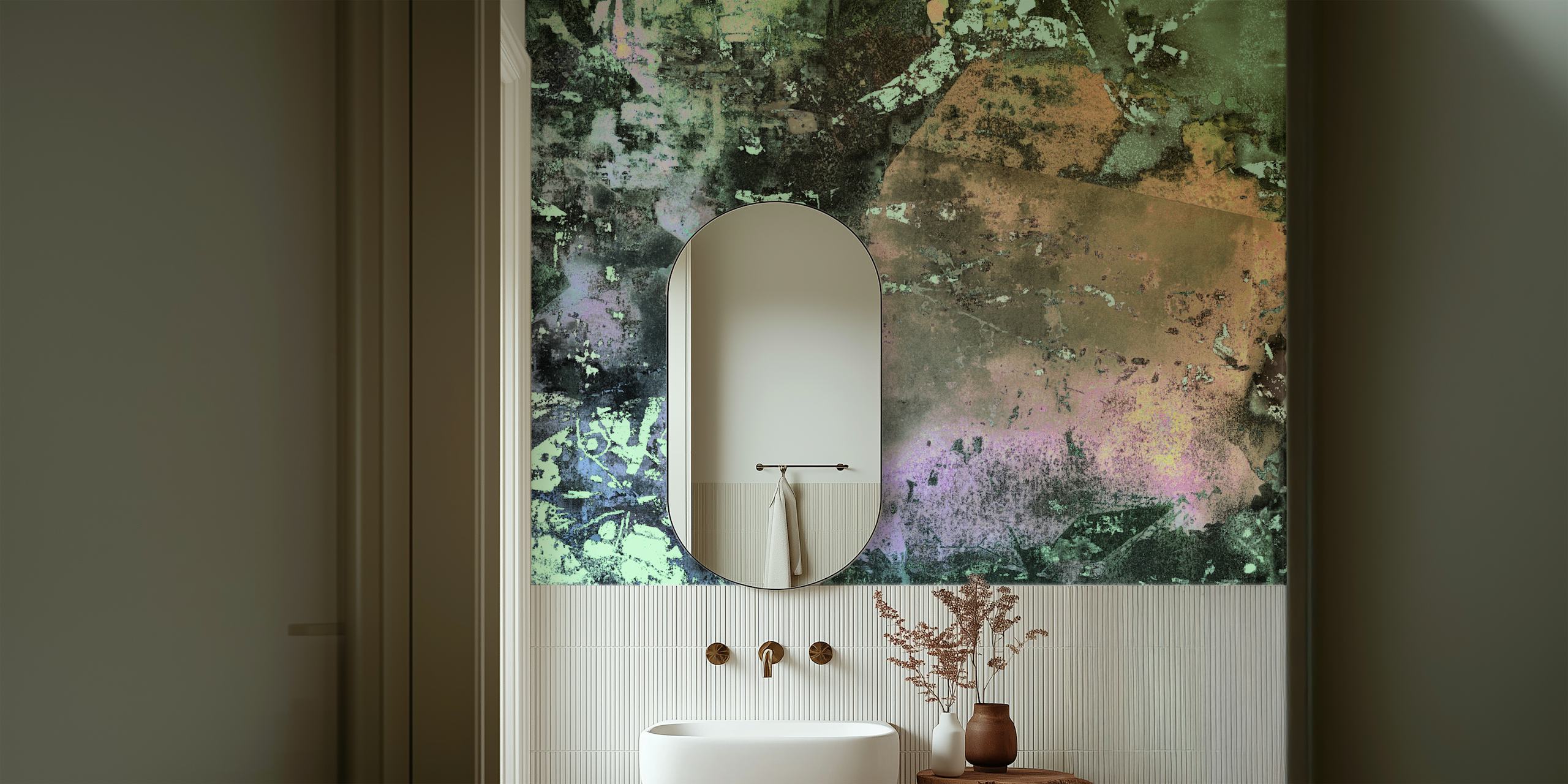 Japanese Ink Gemstone wallpaper in a room