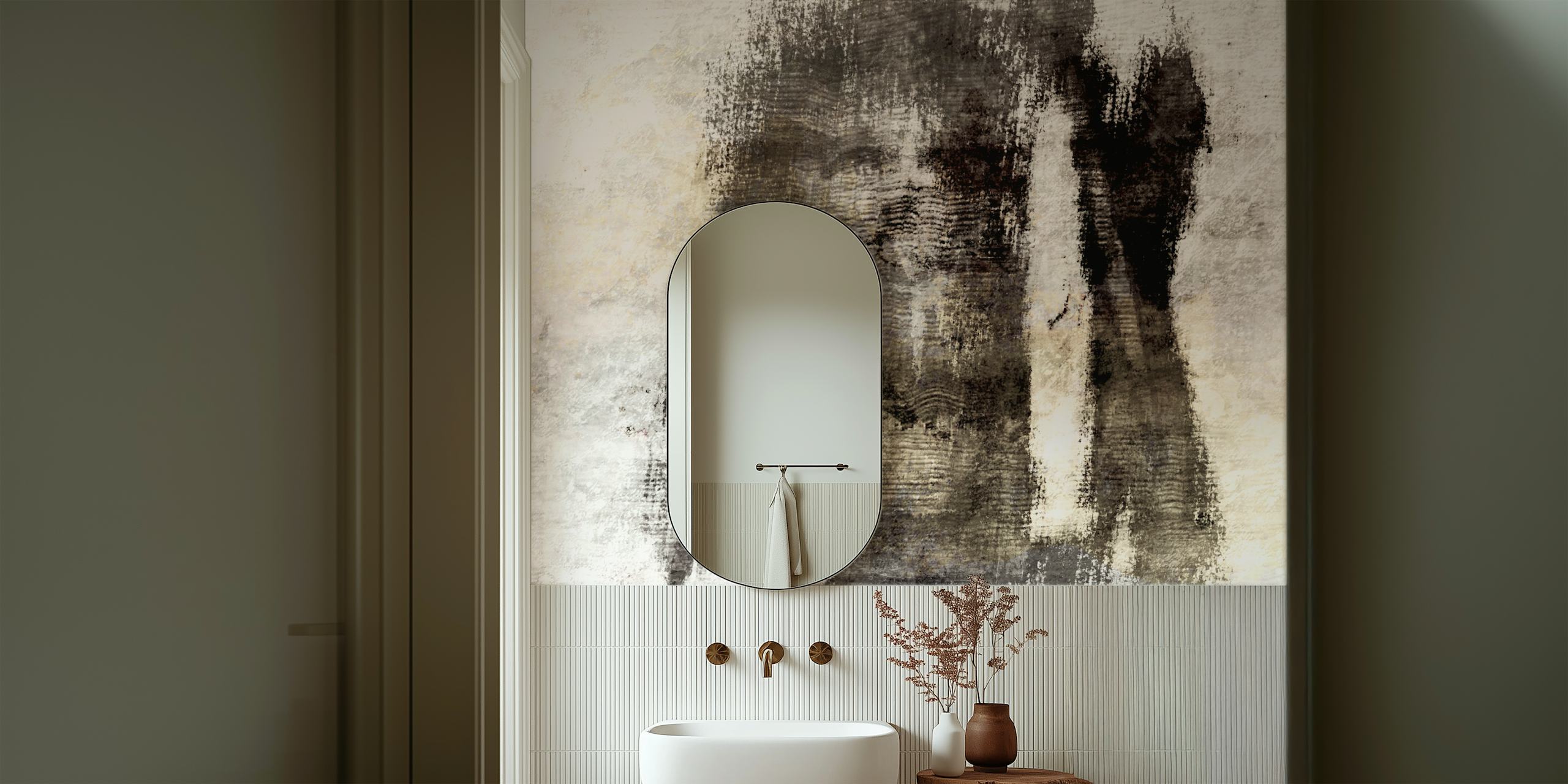 Papel pintado Primitive Neutrals en un ambiente