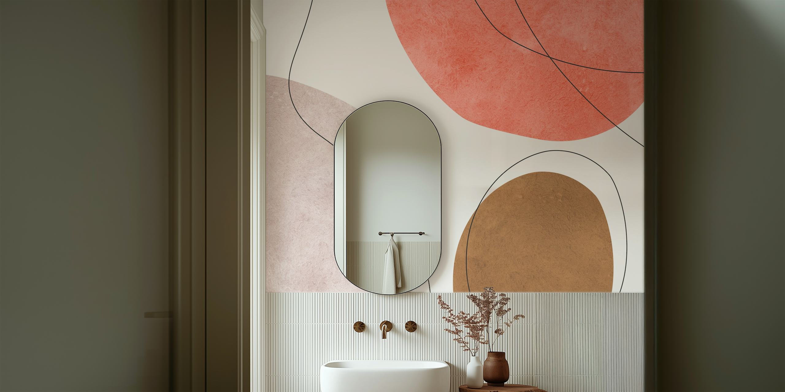 Design de papel de parede Abstract and expressionist em um quarto