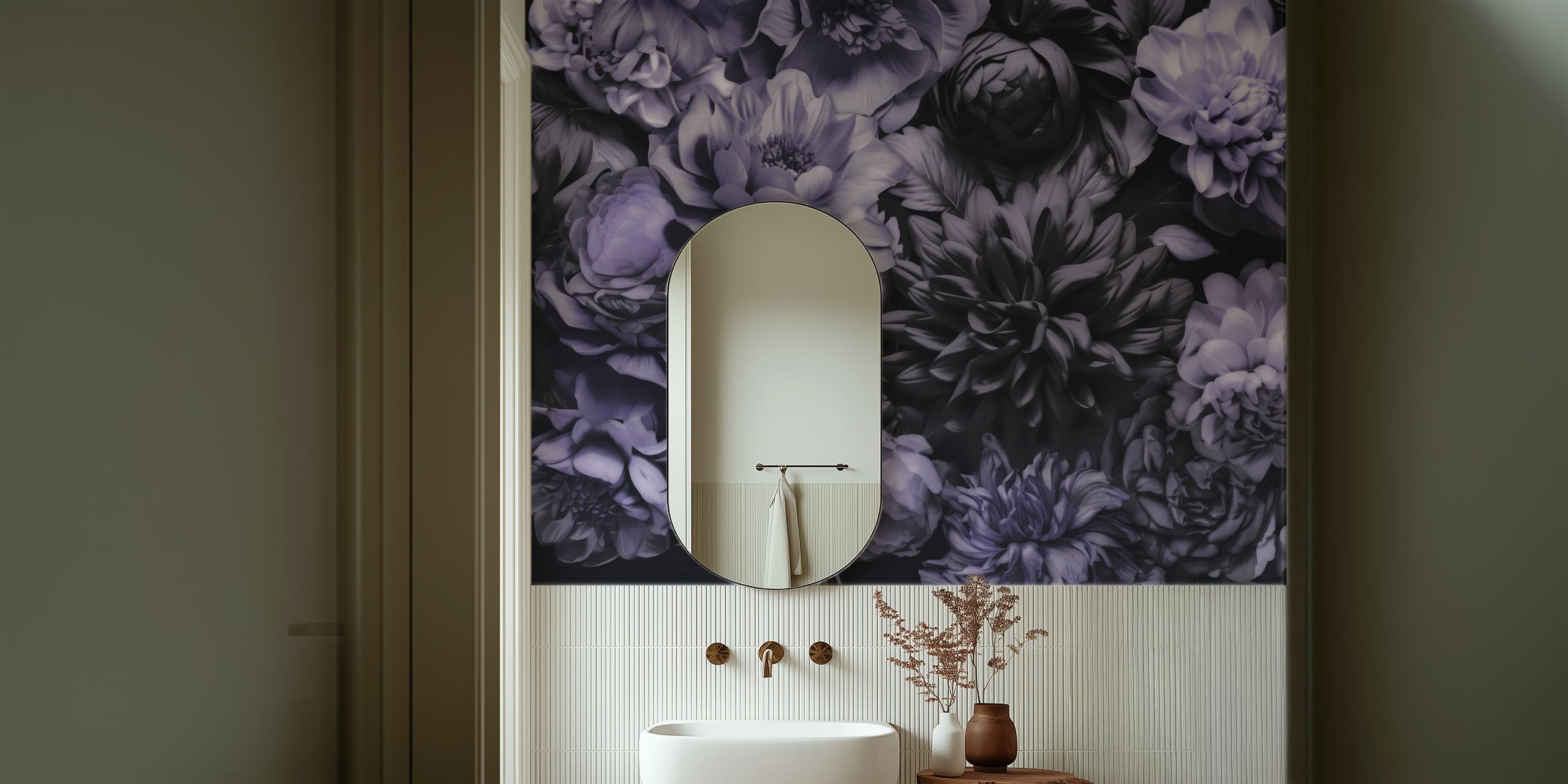 Moody purple floral design