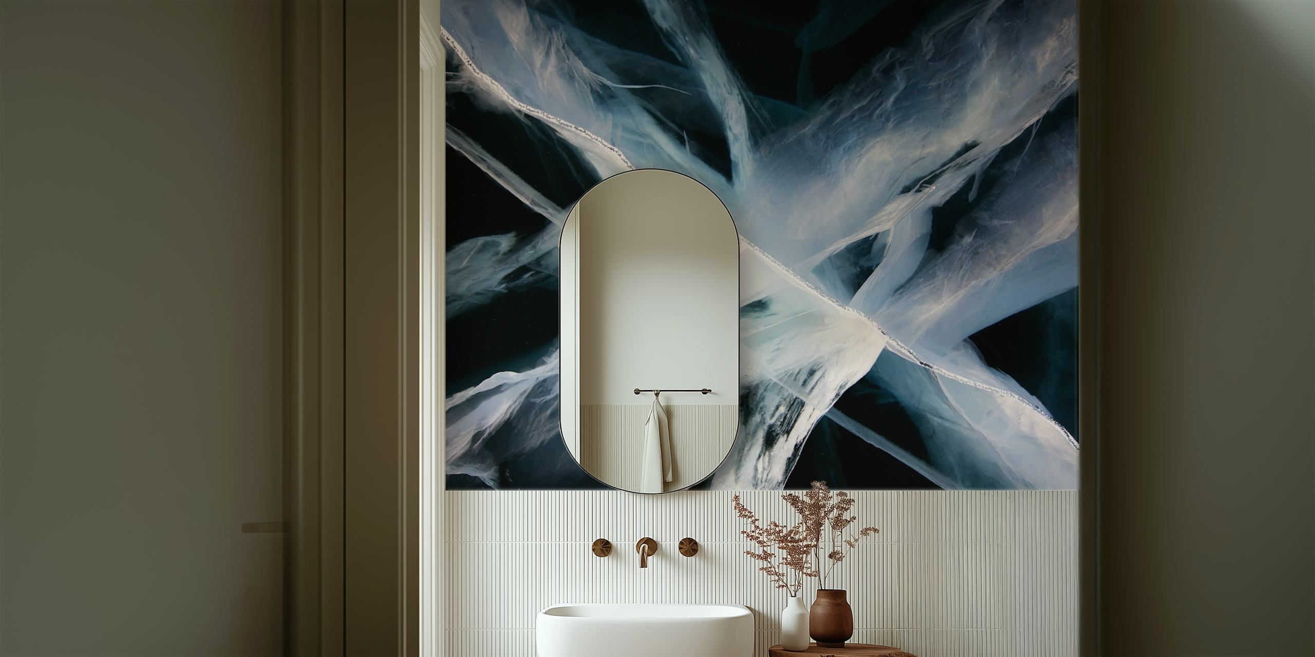 Deep ice wallpaper design in a room
