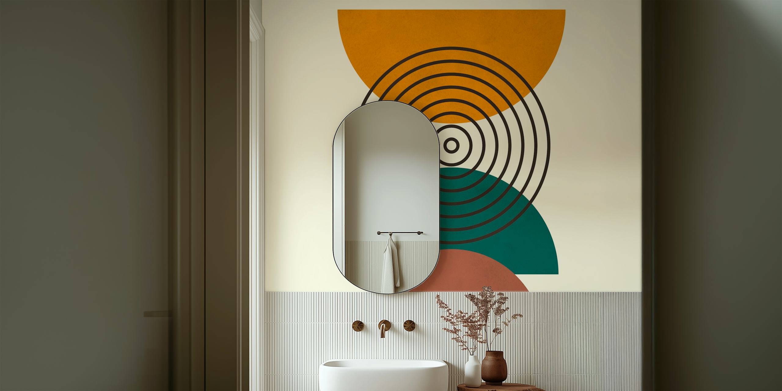 lines and circles 88 design per carta da parati