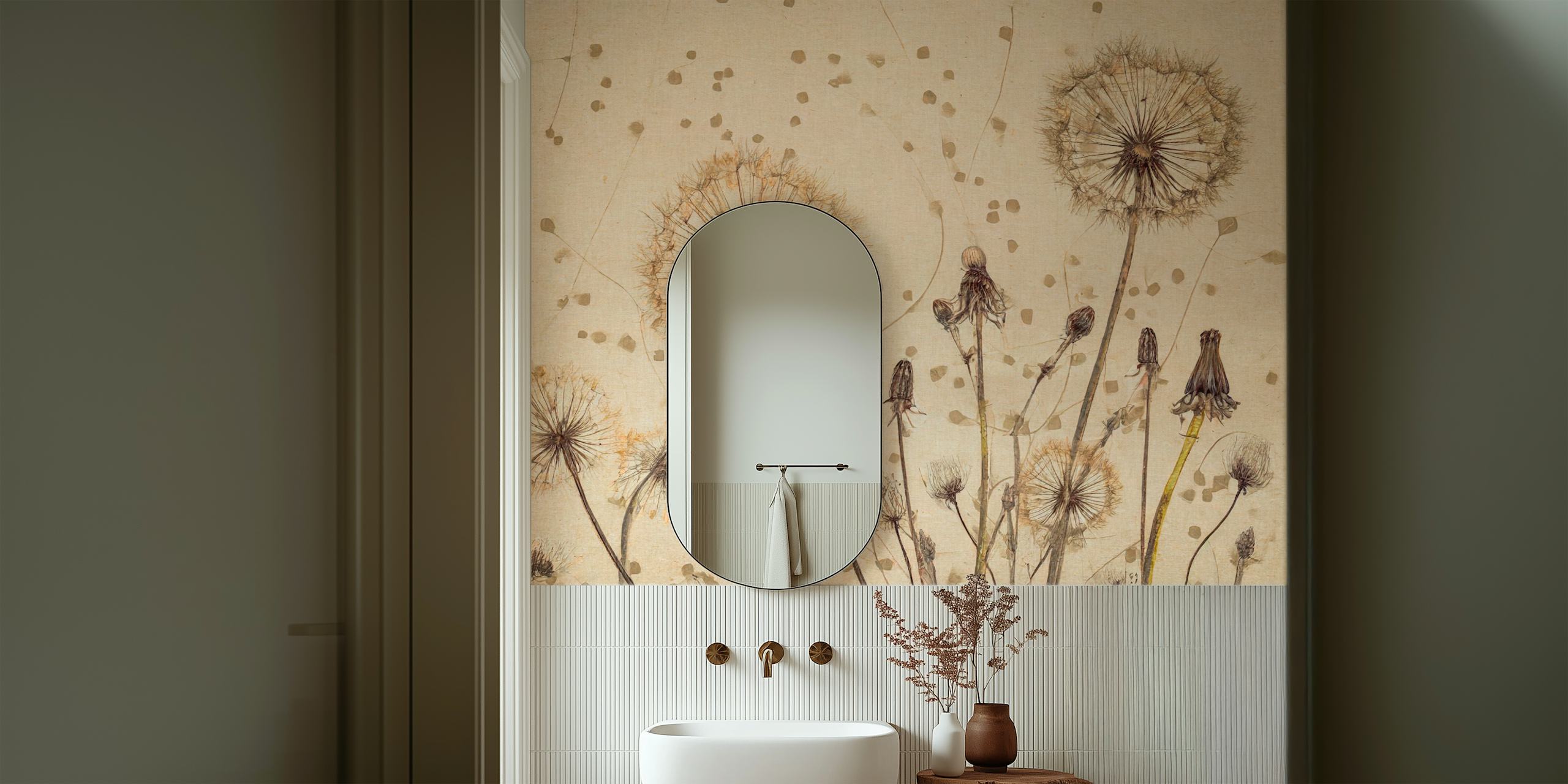 Dandelion Wallpaper-Design in einem Raum