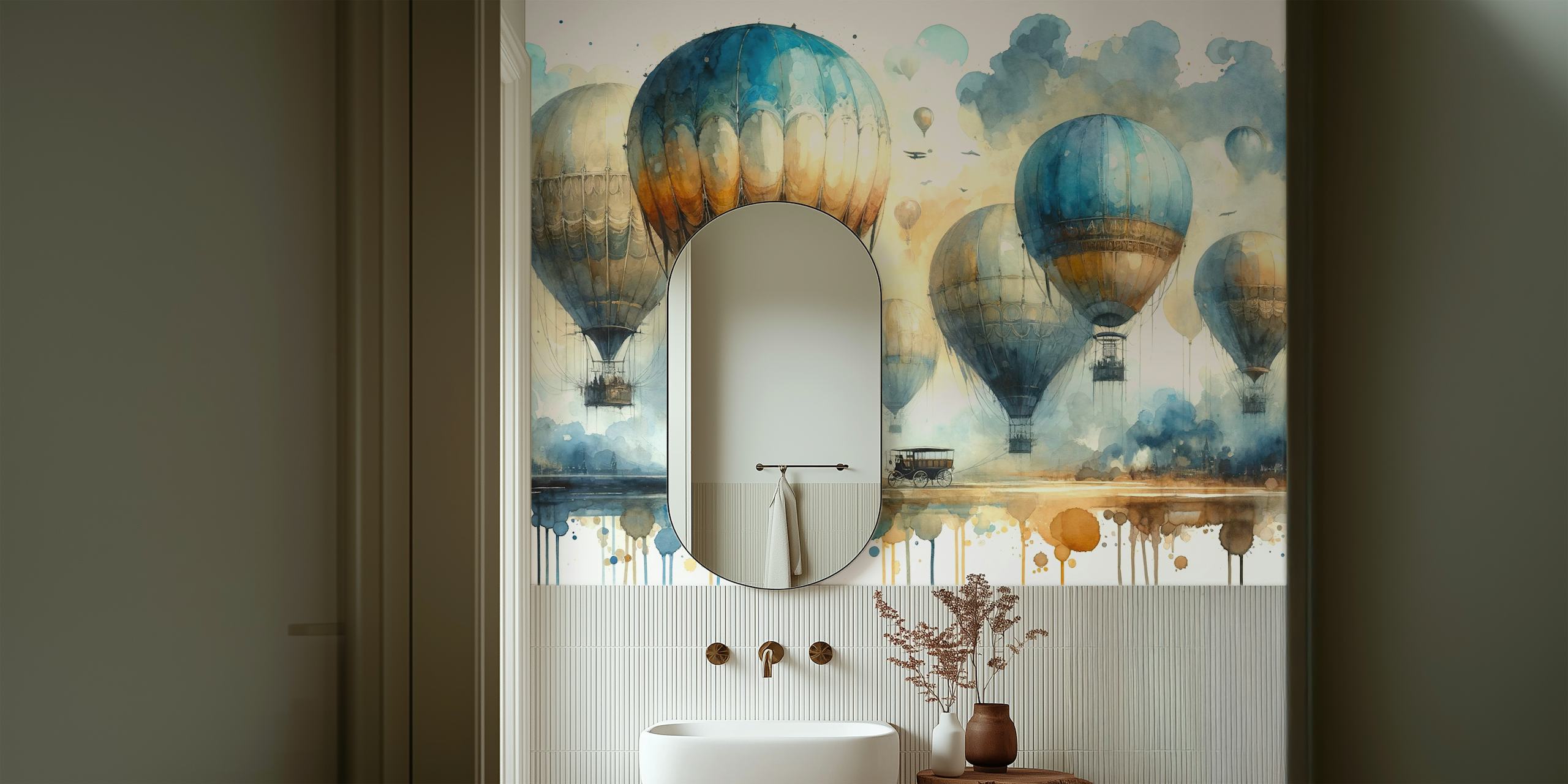 Whispers of Adventure wallpaper with hot air balloons