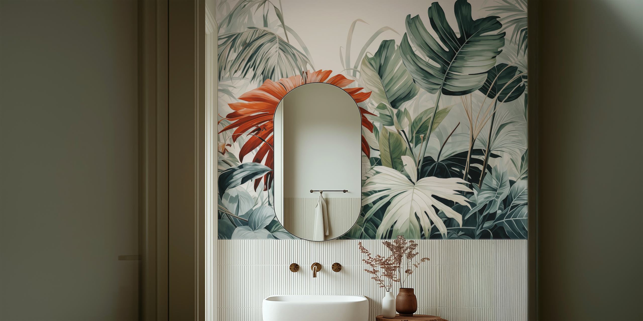 The Variegata Wallpaper displayed in a room