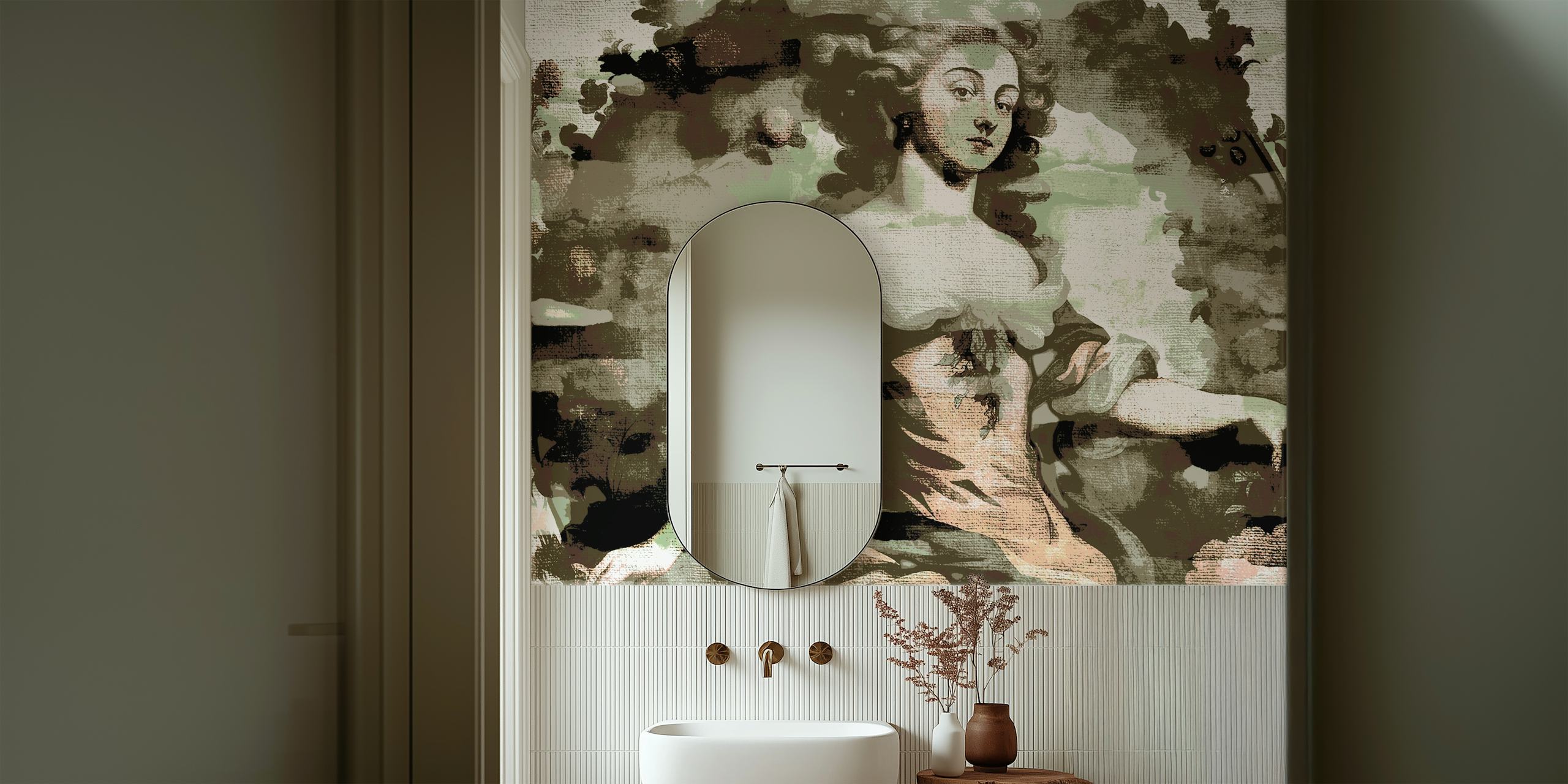 Madame Baroque muted canvas art huoneessa