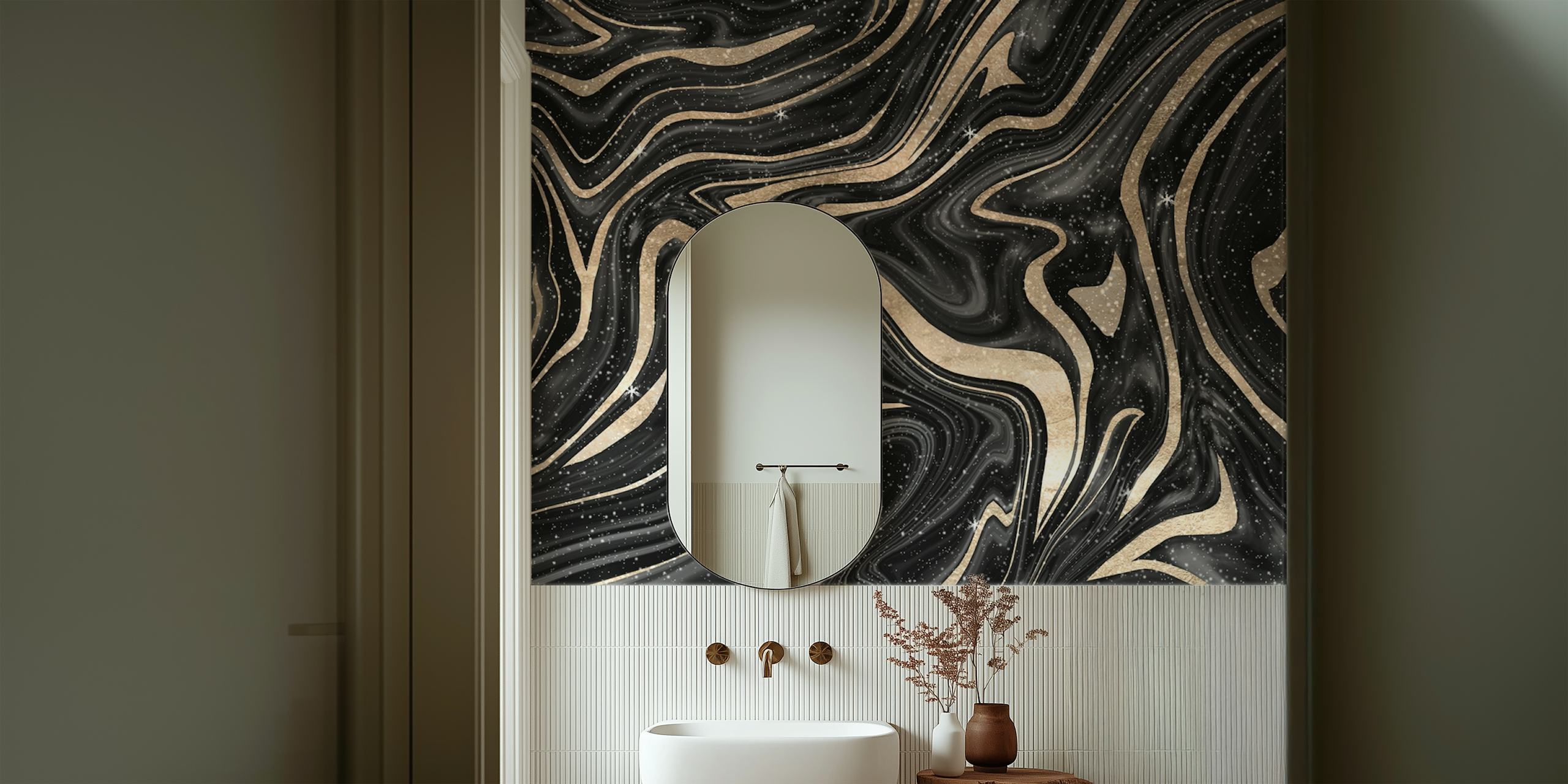 Bohemian Marble Dream 1 wallpaper in a room