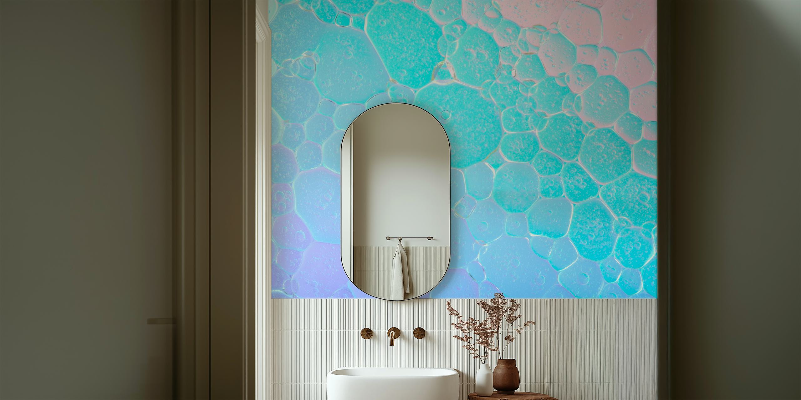Bubble Ballet wallpaper in a stylish room