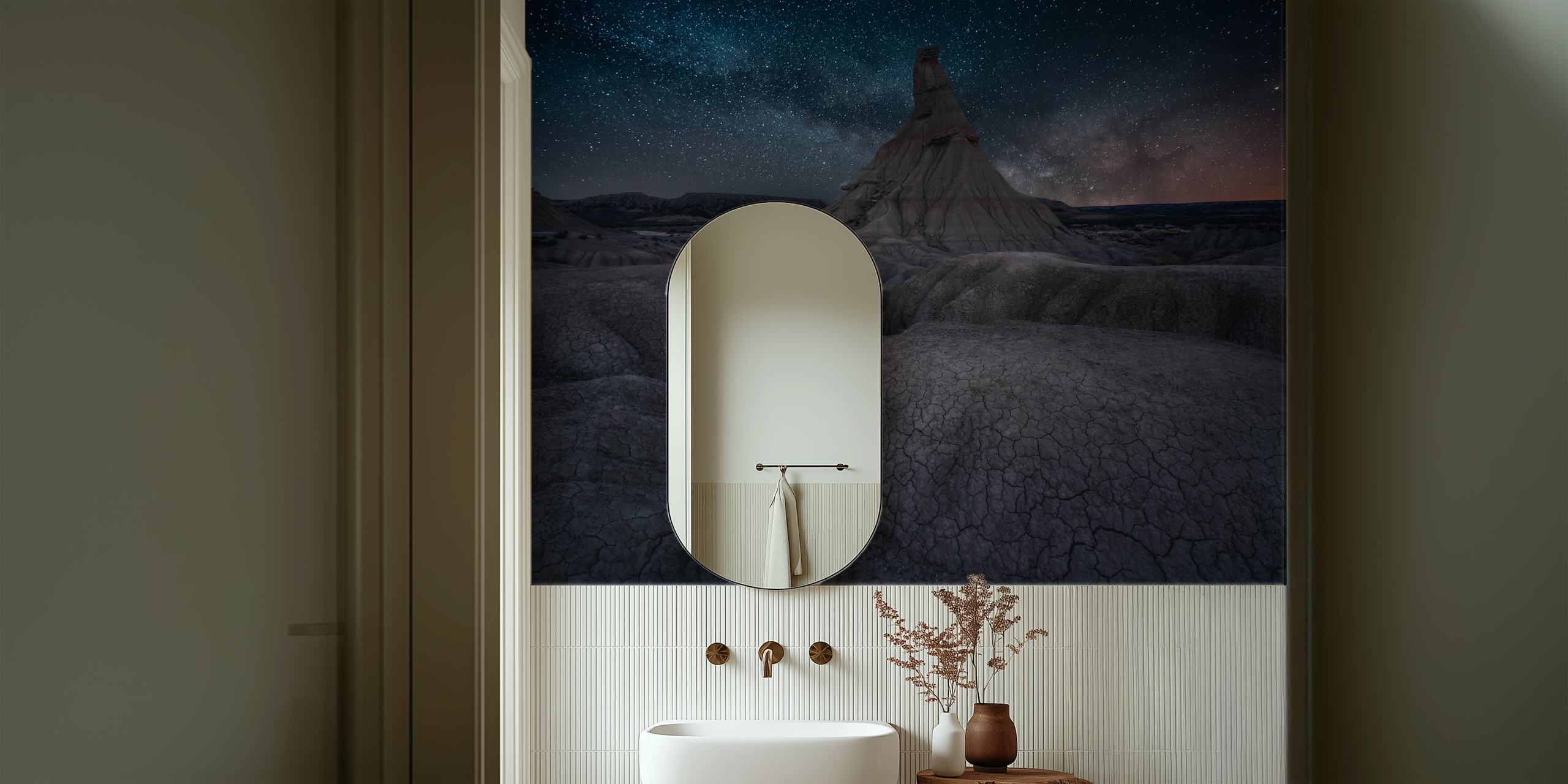 Castildetierra landscape under starry night sky