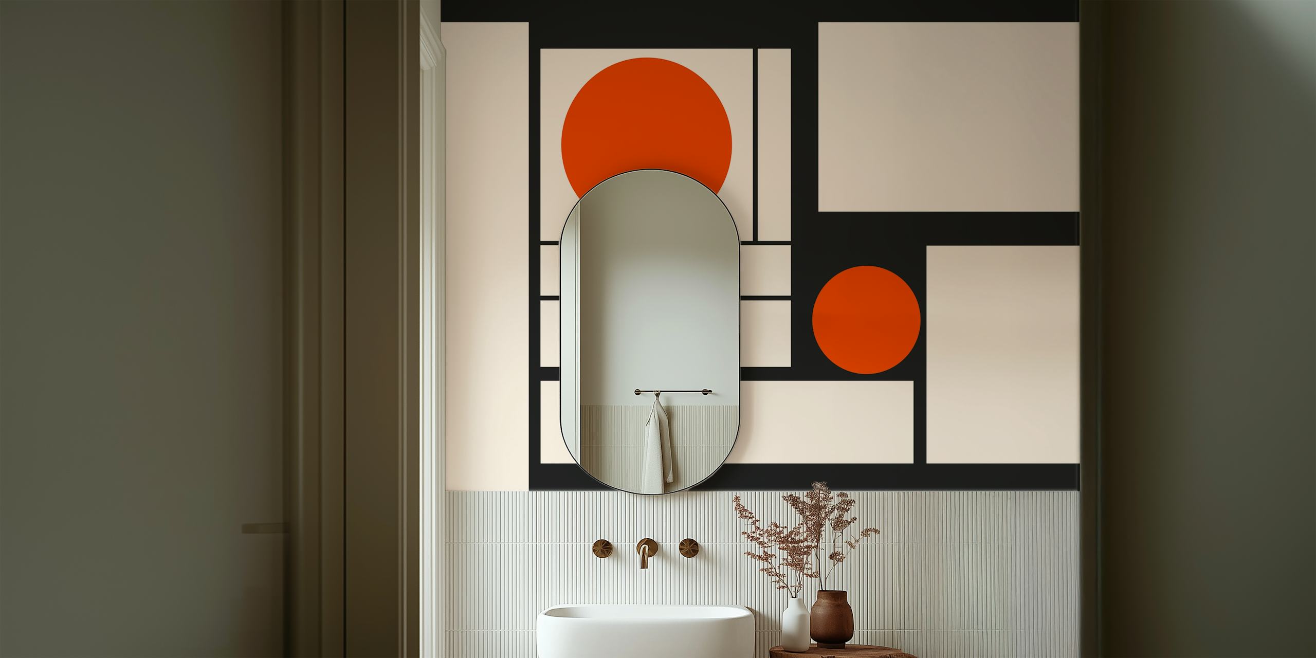 Modern Art Deco Bauhaus tapetdesign