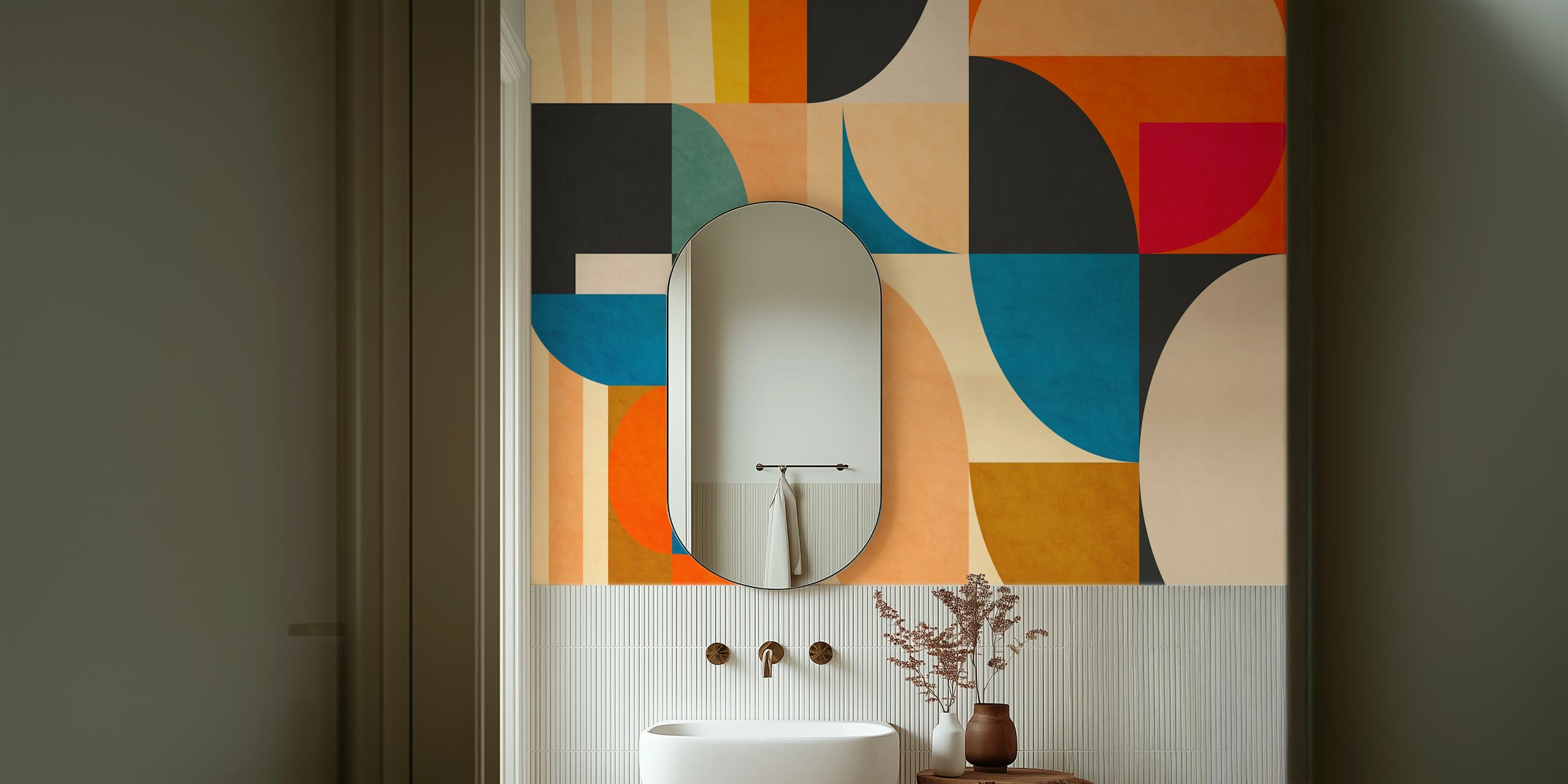 Geometric Concept 61 papier peint dans une pièce