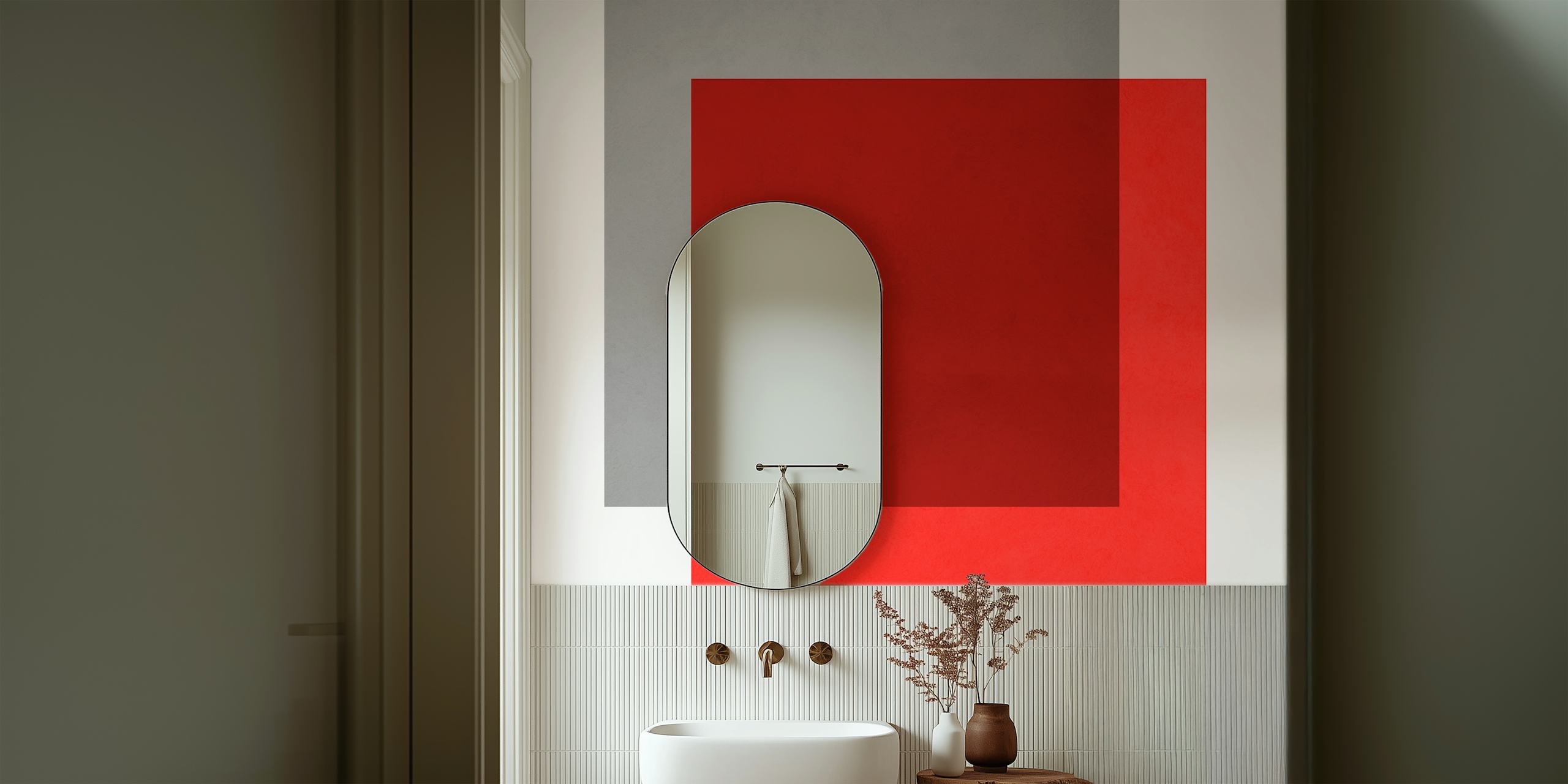 Contemporary geometric shapes papel pintado en una habitación