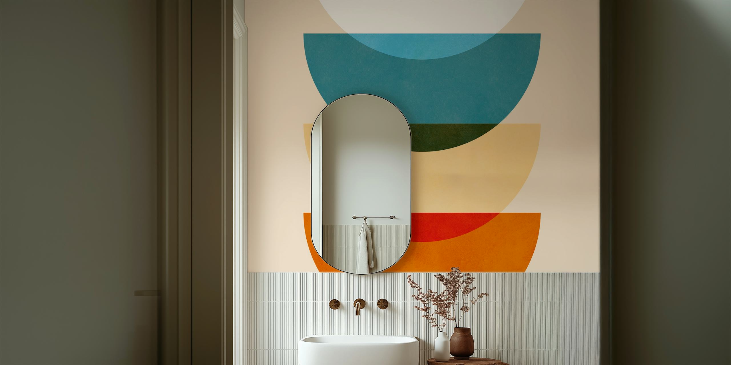 Modern art wallpaper with colorful circles
