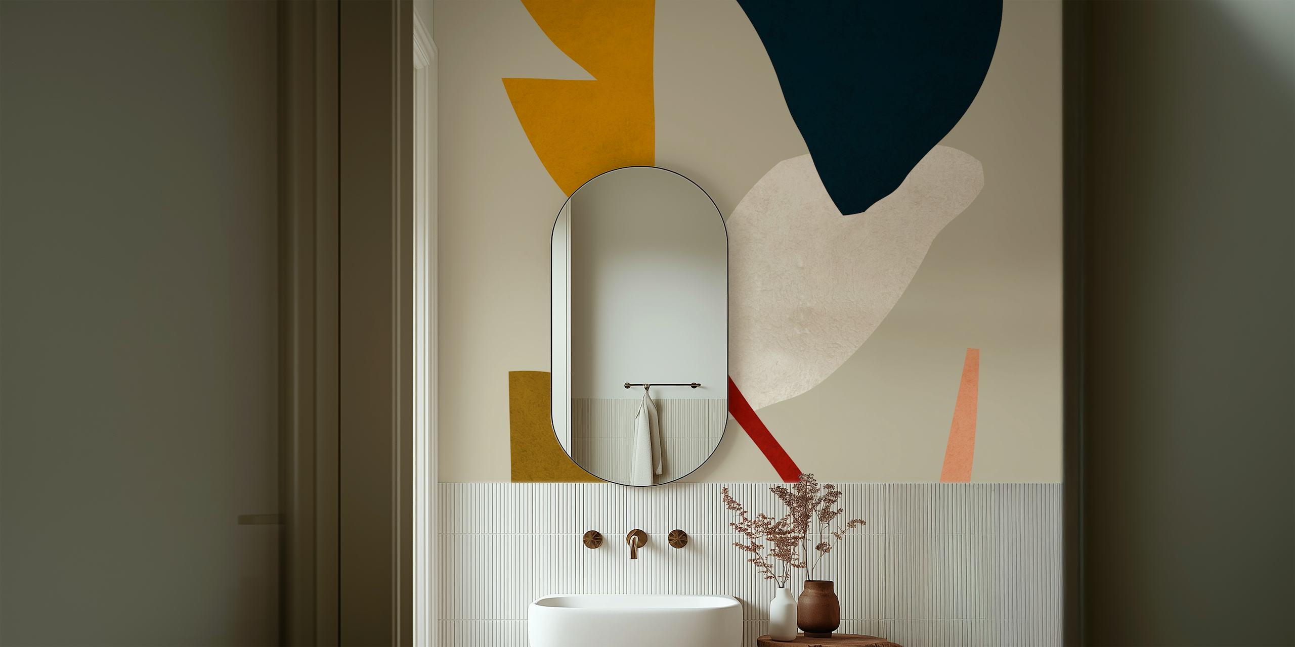 Expressionist harmony 9 wallpaper design in a room