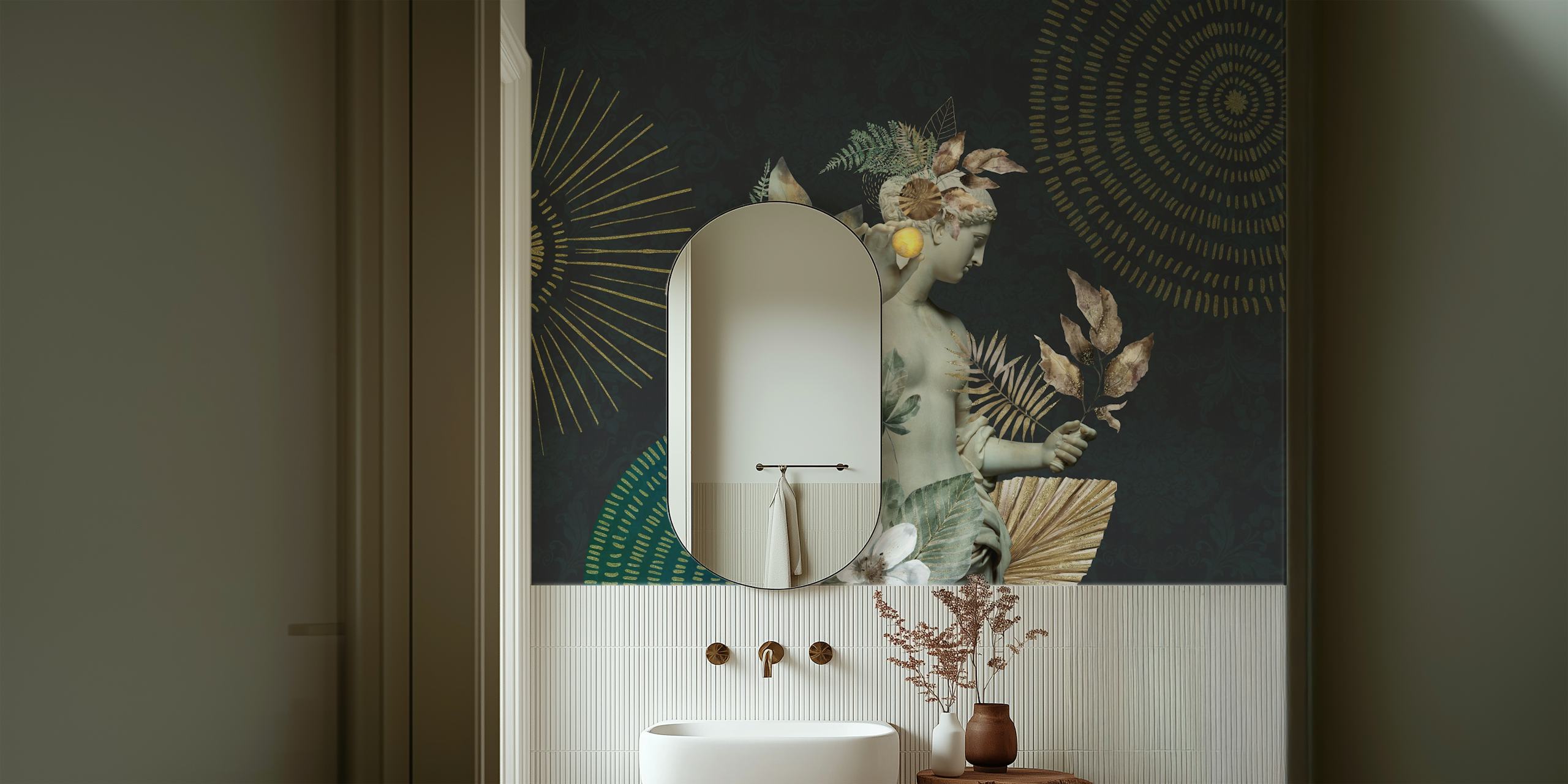 Diseño de papel tapiz elegante con el tema Graceful Sovereignty Tribute To Female Power