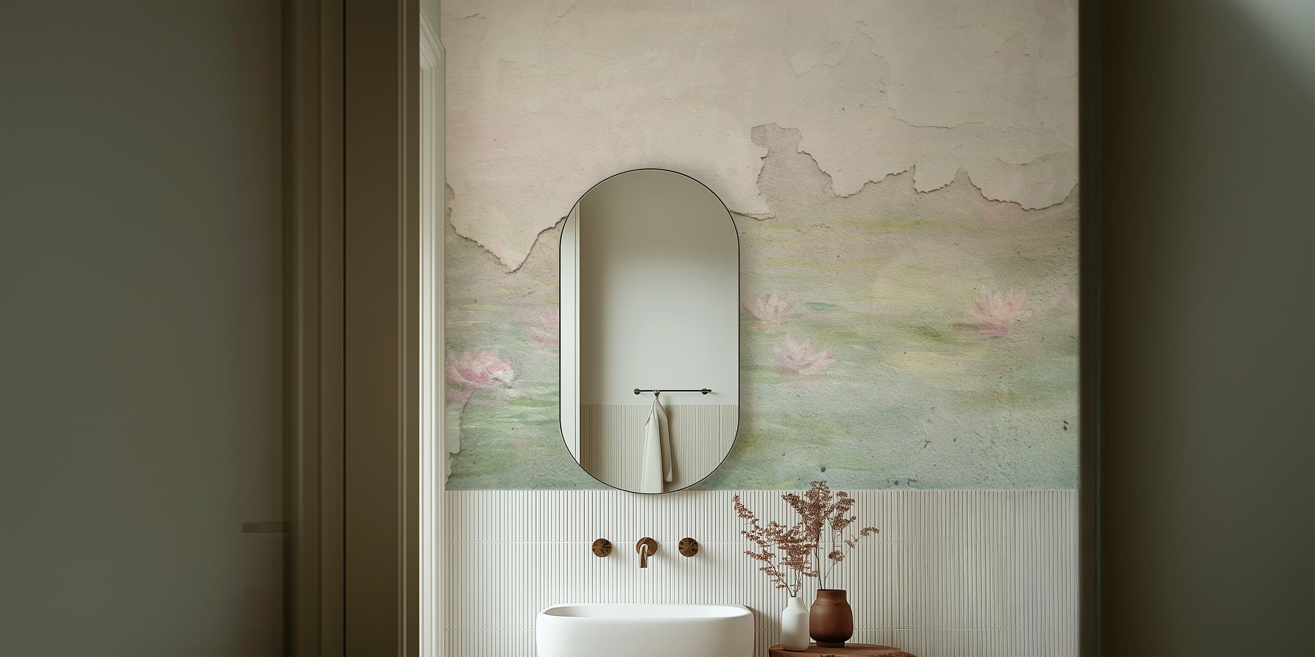 Lotus Dream Vintage tapeta u sobi