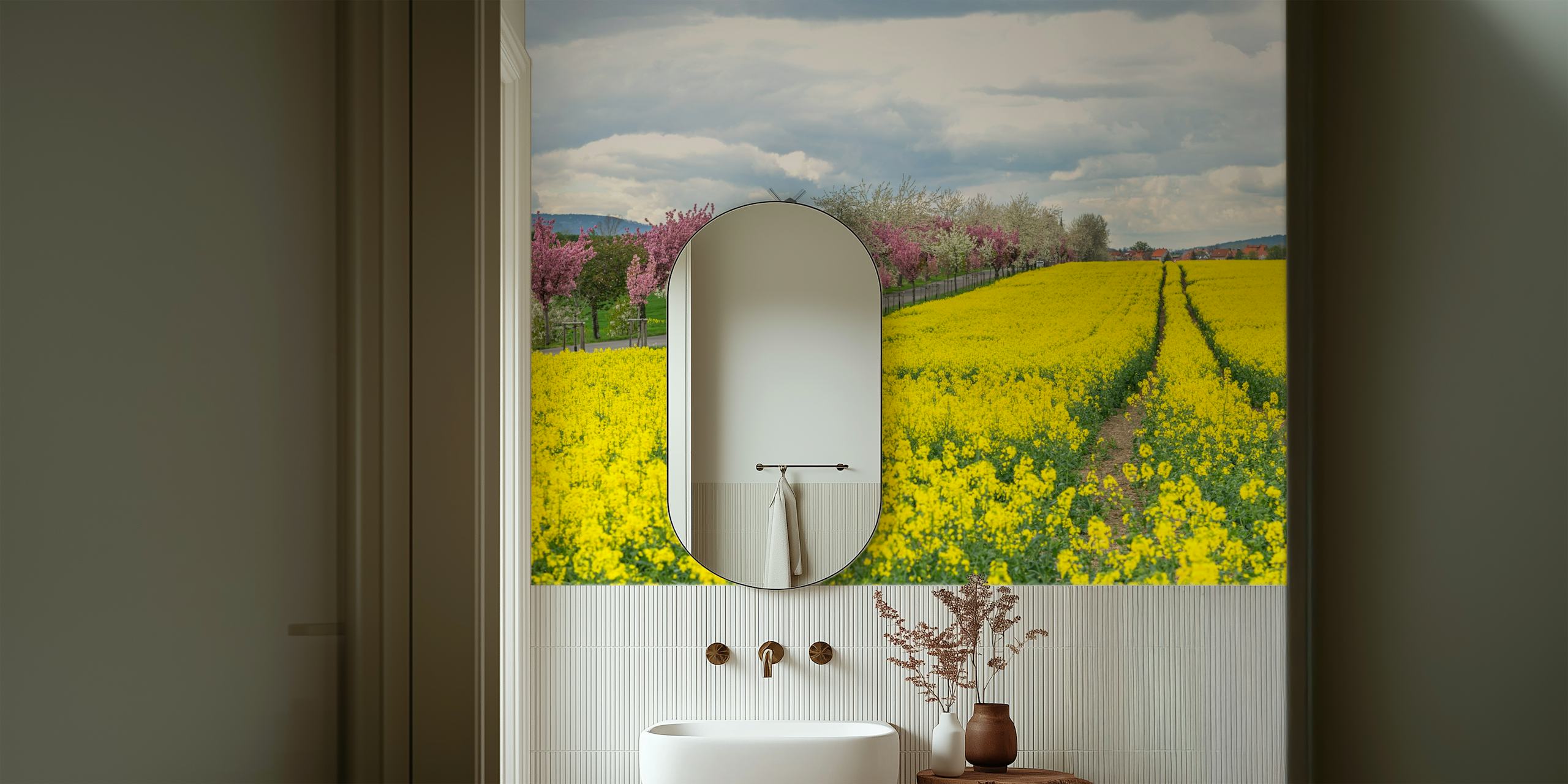 Zidna obloga Springtime Landscape u sobi