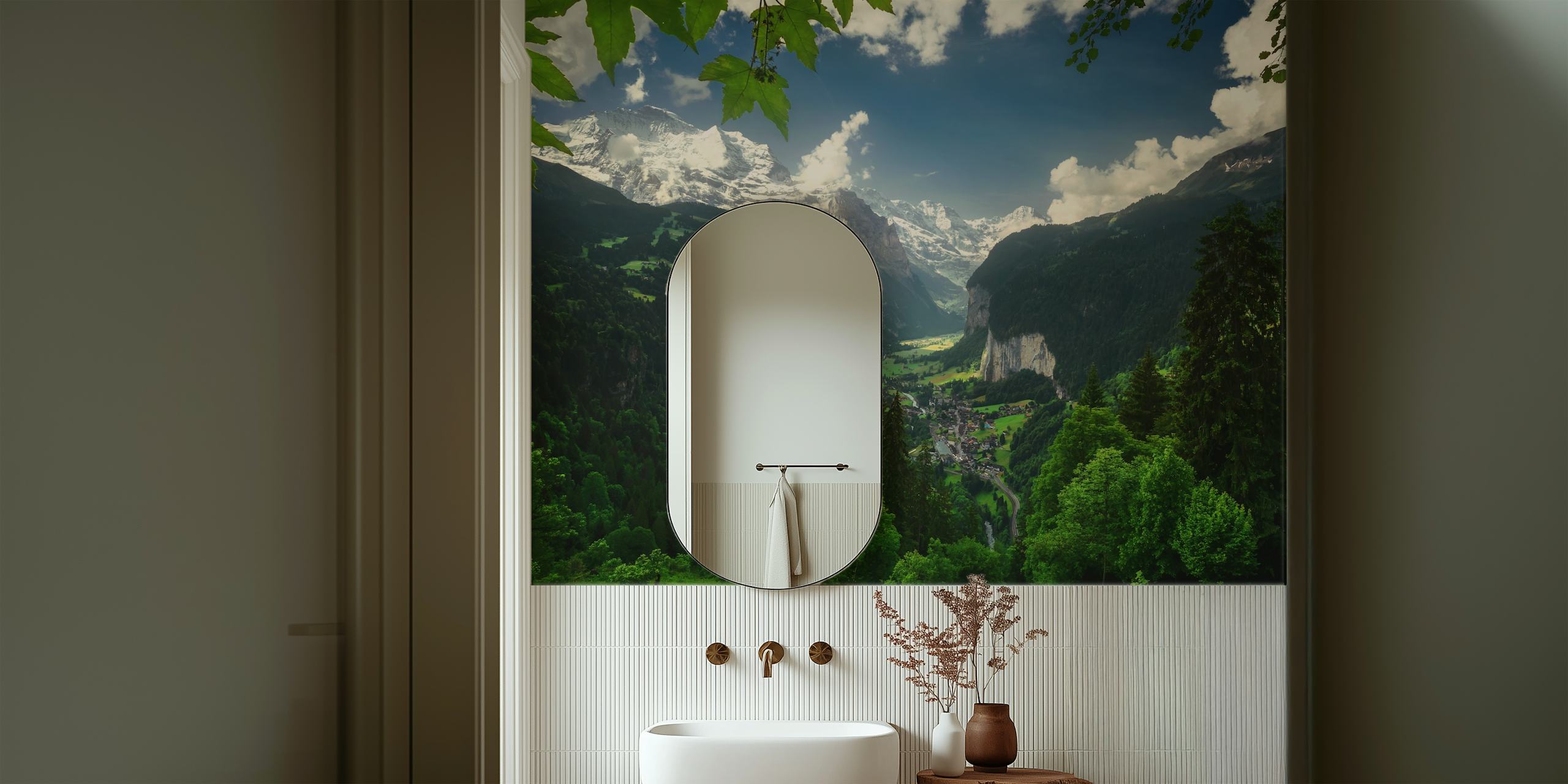 Lauterbrunnen údolí tapeta v místnosti