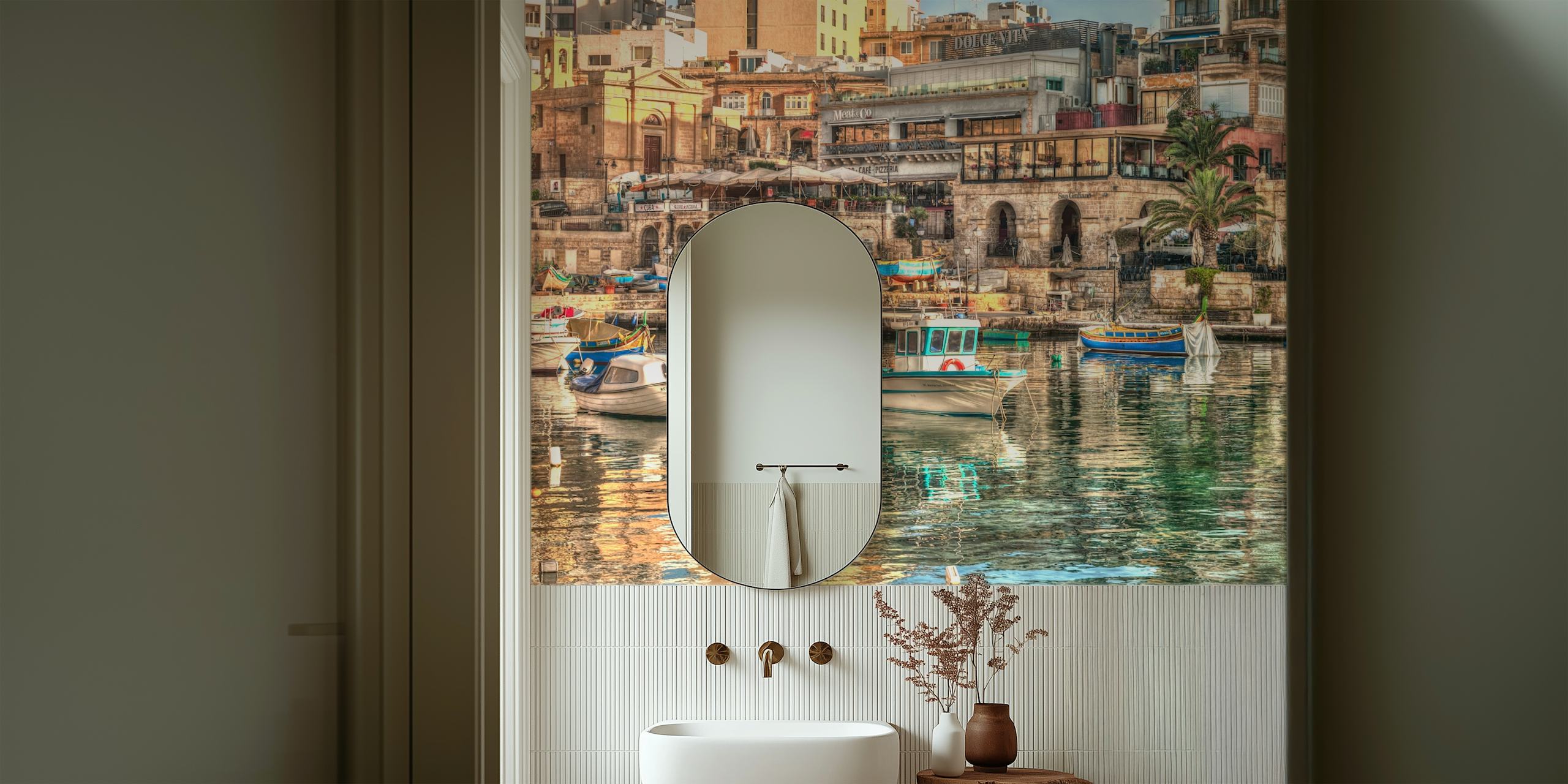 St Julians Bay wallpaper ontwerp