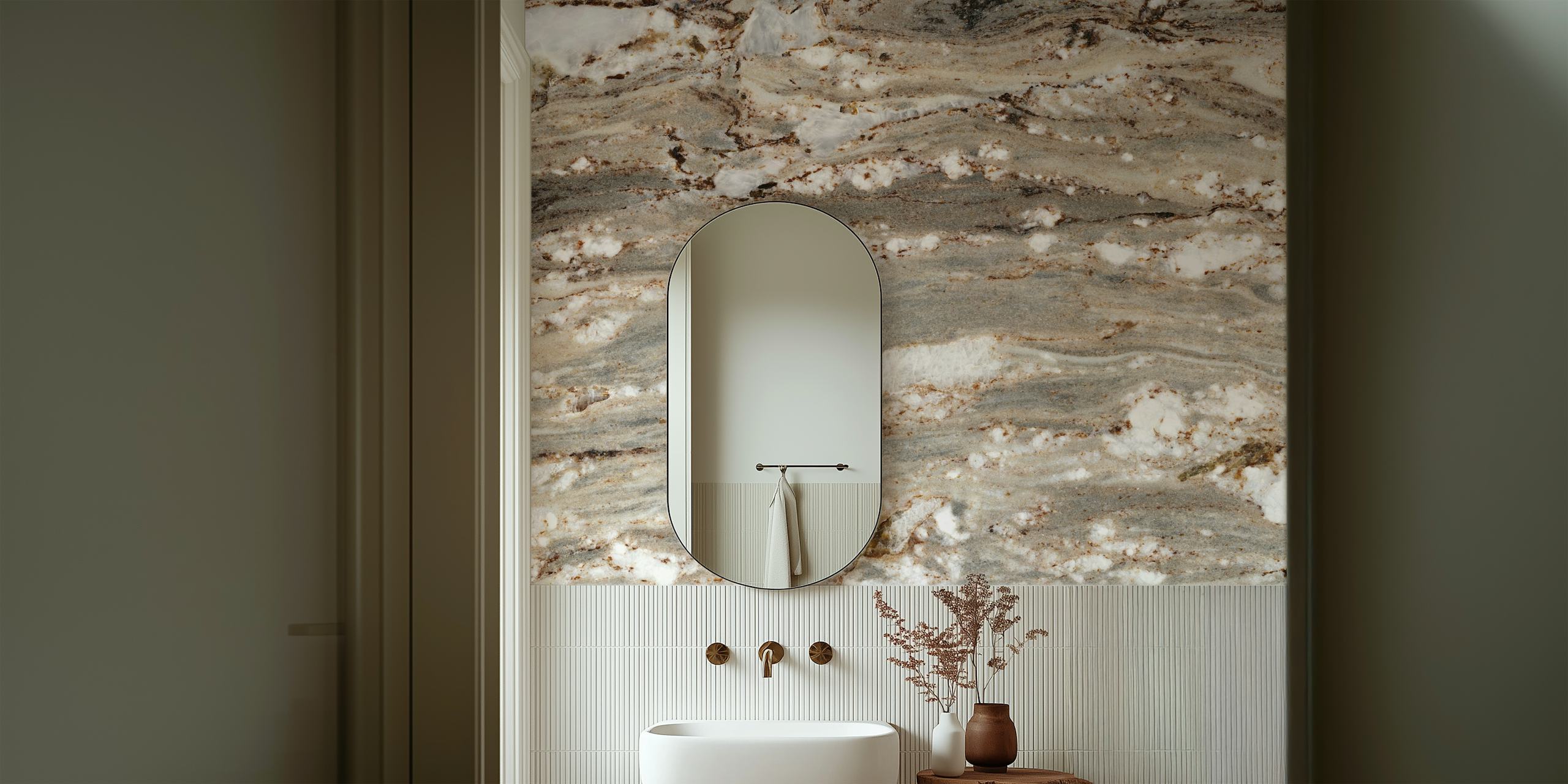 carta da parati Natural Stone Tile Textures in una stanza