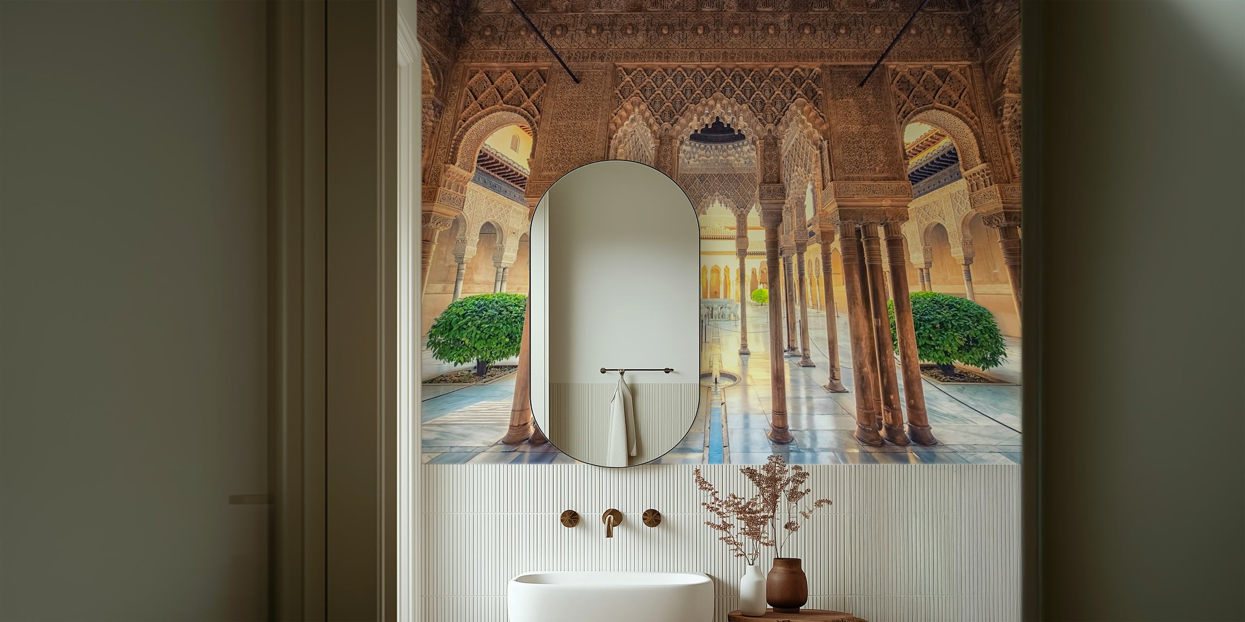 Ταπετσαρία Alhambra της Γρανάδας σε ένα κομψό δωμάτιο