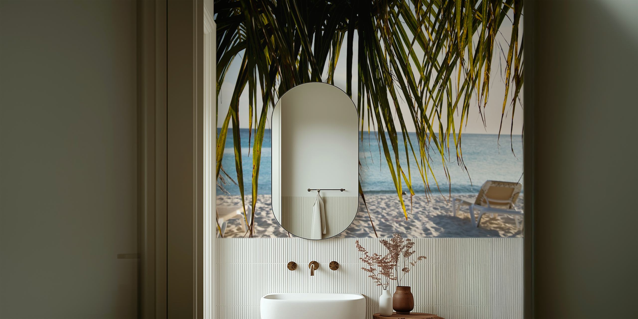 Caribbean Beach Wallpaper u dnevnom boravku