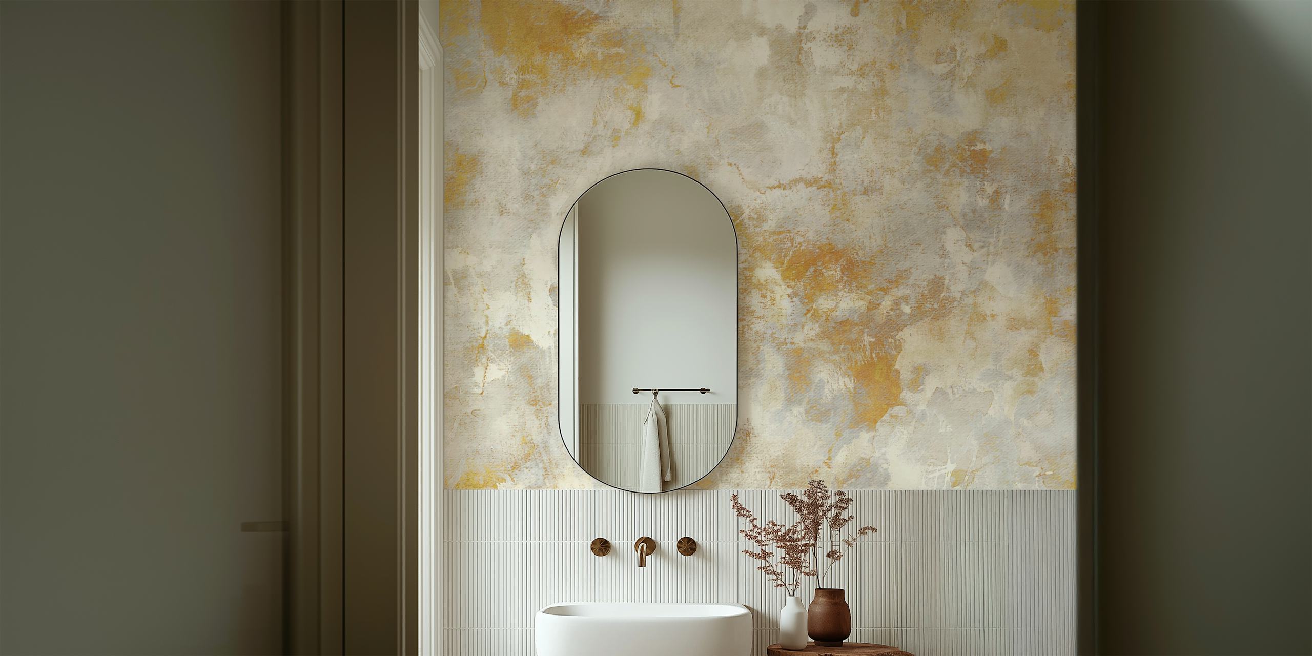 Abstract gold and gray texture wallpaper