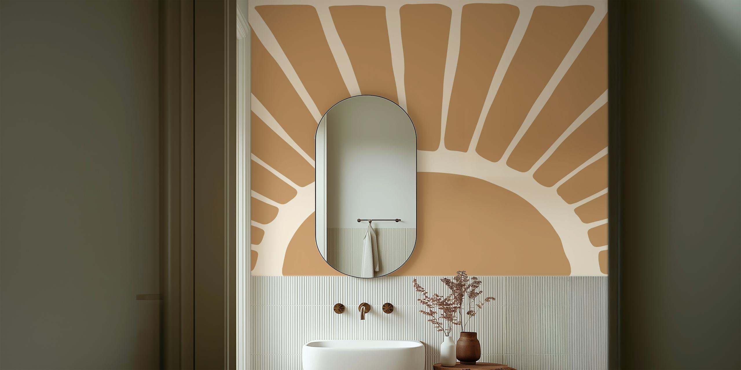 Art Deco Sunshine ταπετσαρία σε ένα δωμάτιο