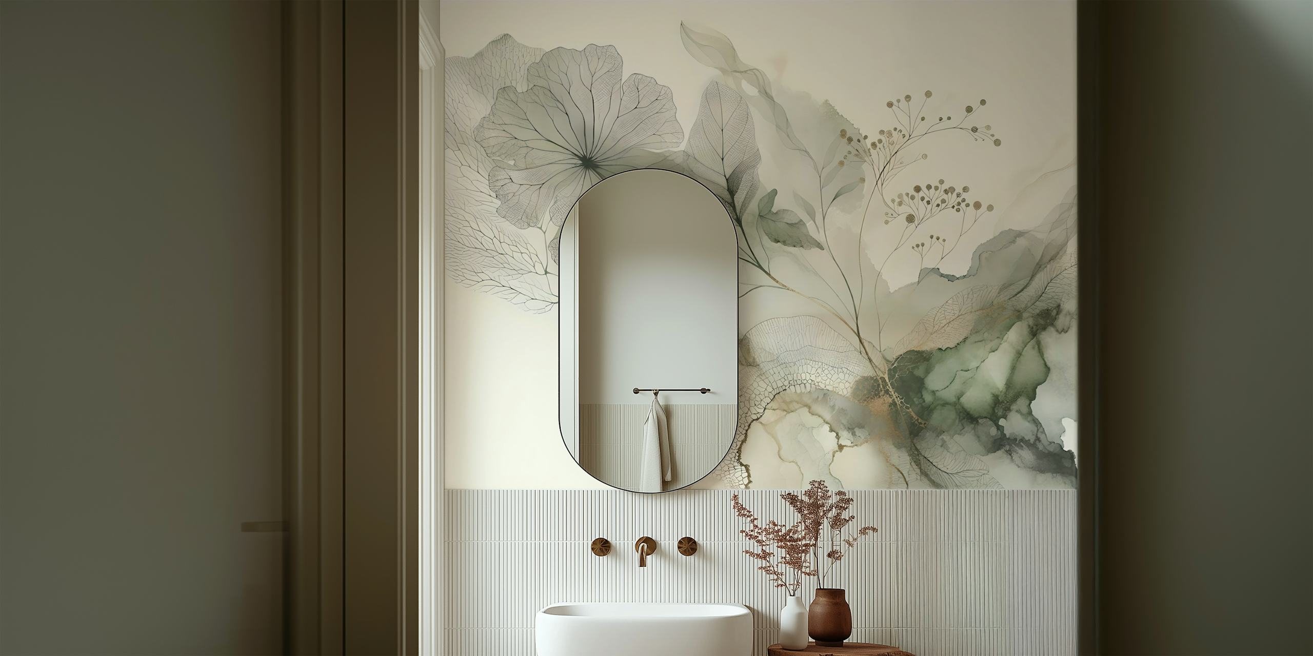 Papel pintado Tranquil Tones decorando una habitación