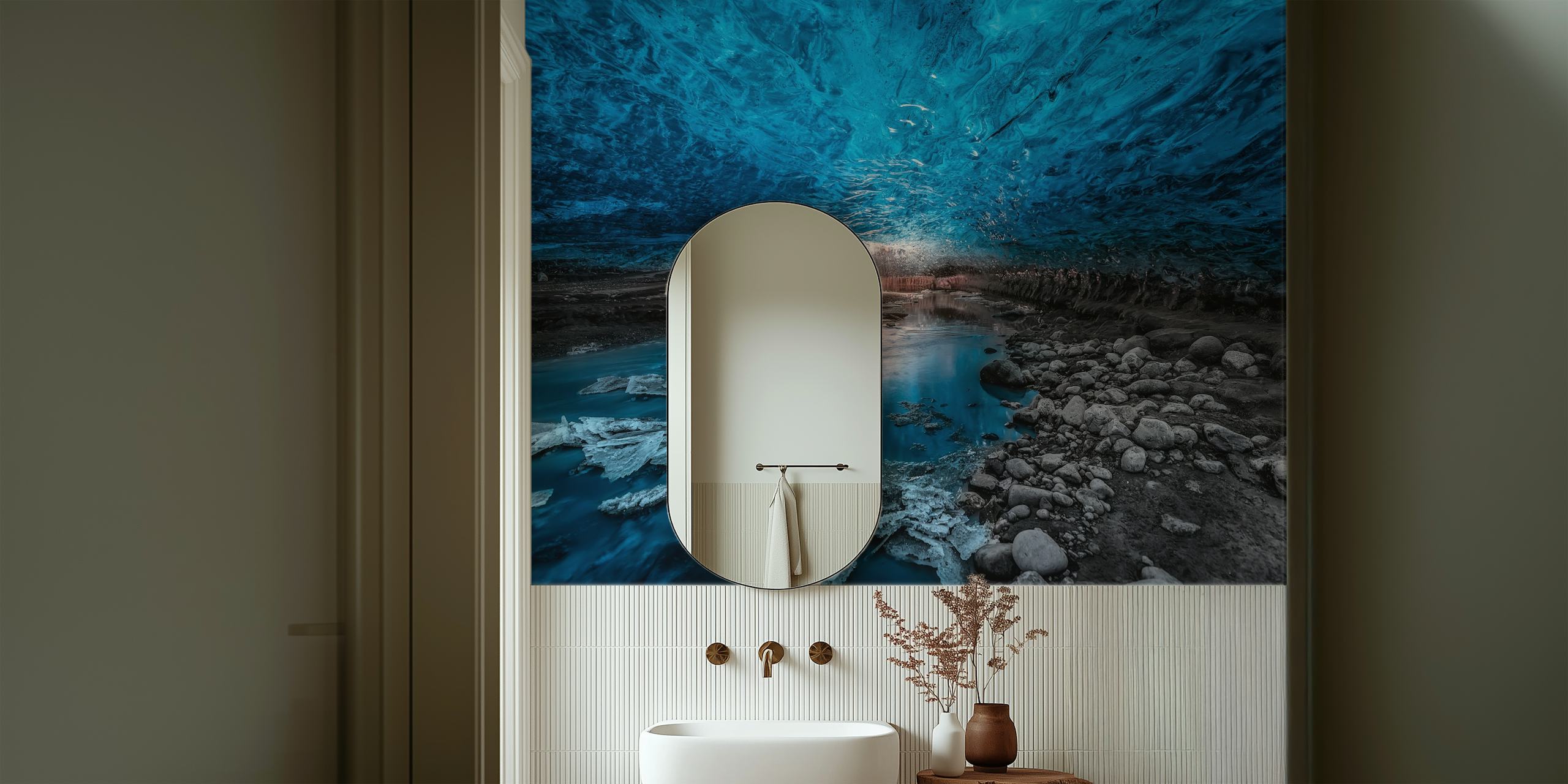 Ice Cave wallpaper in a stylish room