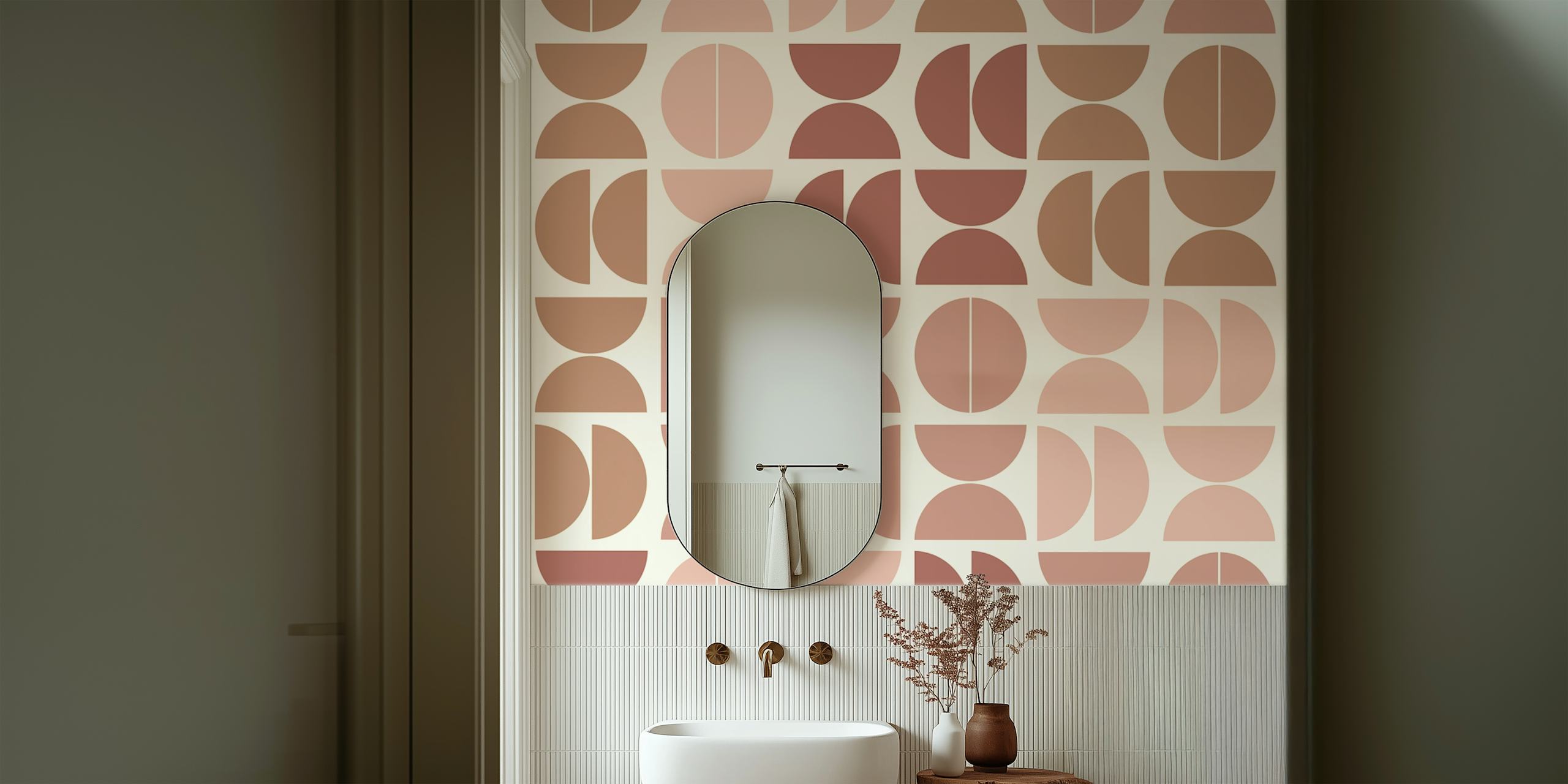 Retro Semicircle Bliss wallpaper in a room
