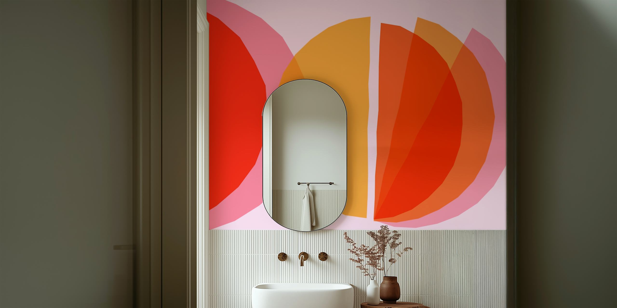 Sunset Hues Art Decor σε ένα πολύχρωμο δωμάτιο