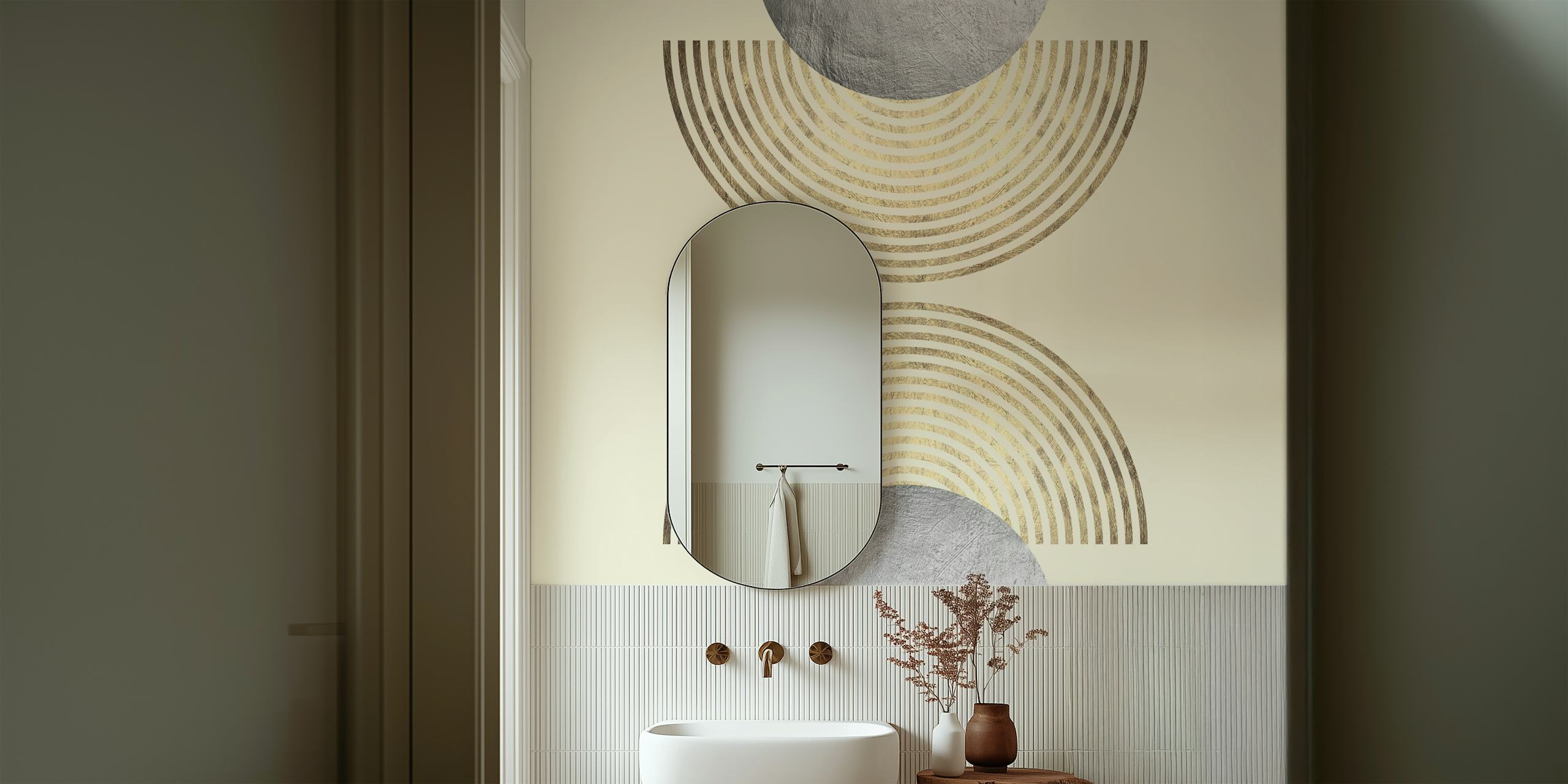 Modern Arc Elegance wallpaperontwerp
