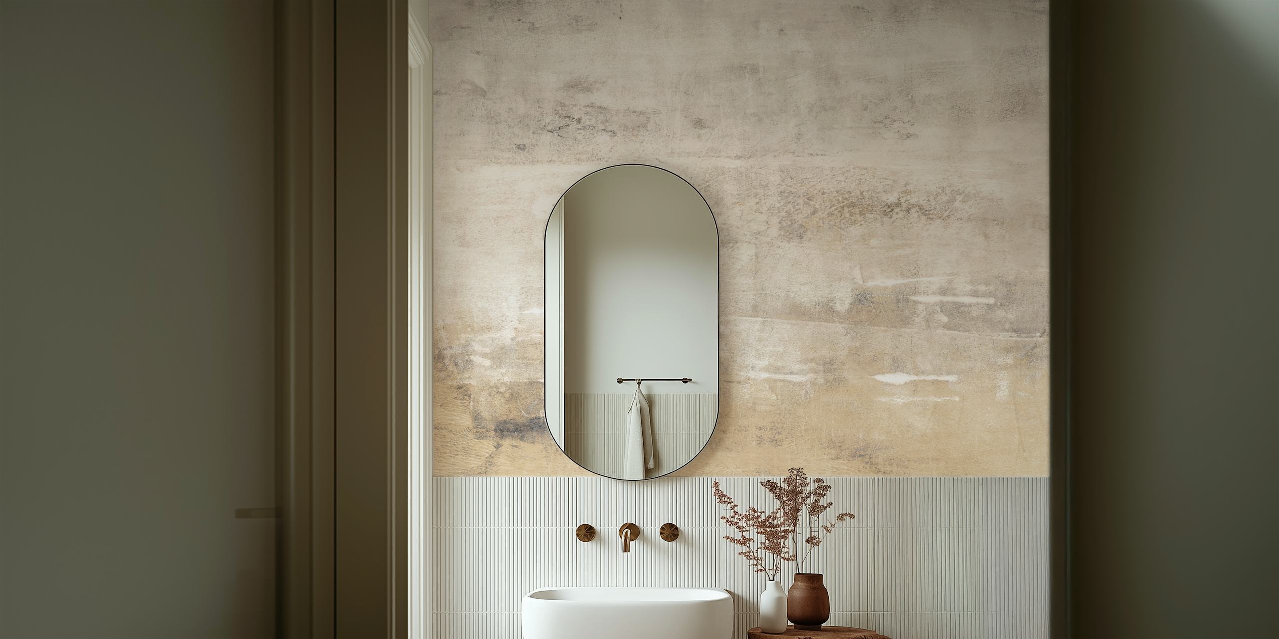 Contemporary Loft Aesthetic behang in een kamer