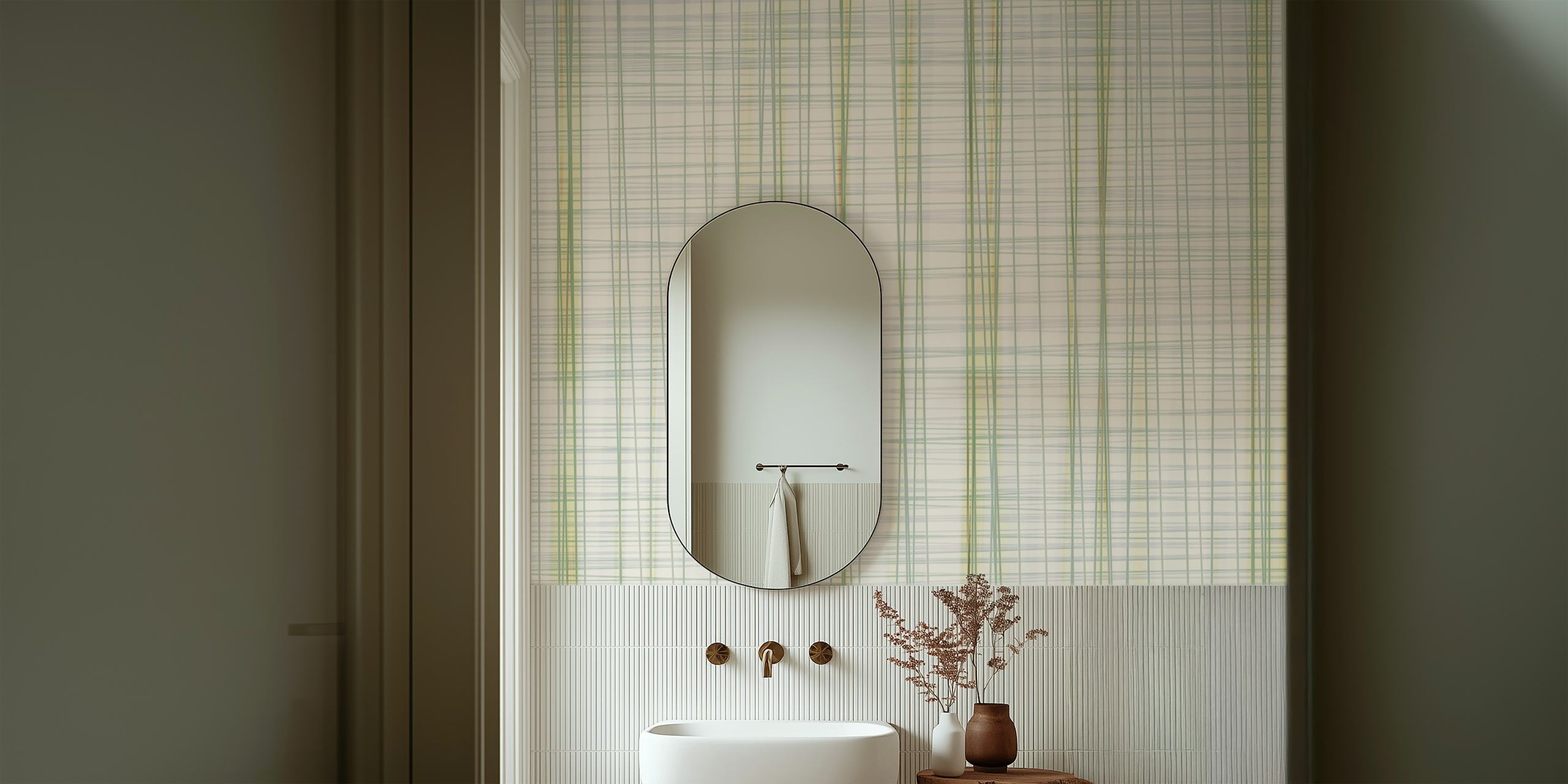 Modern Lines Chic wallpaper design in interior