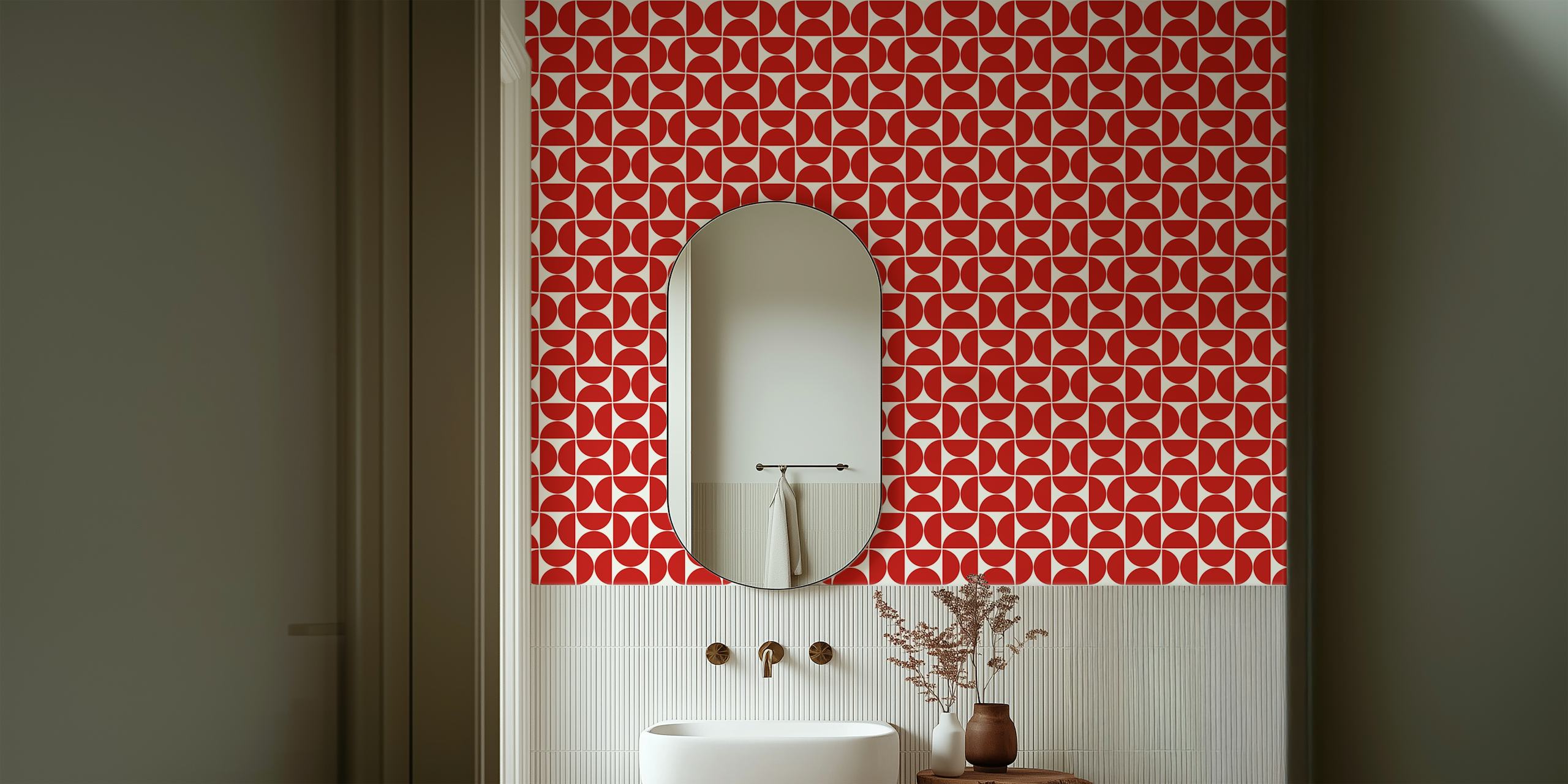 Mid-Century Modern Pattern No28 wallpaper design